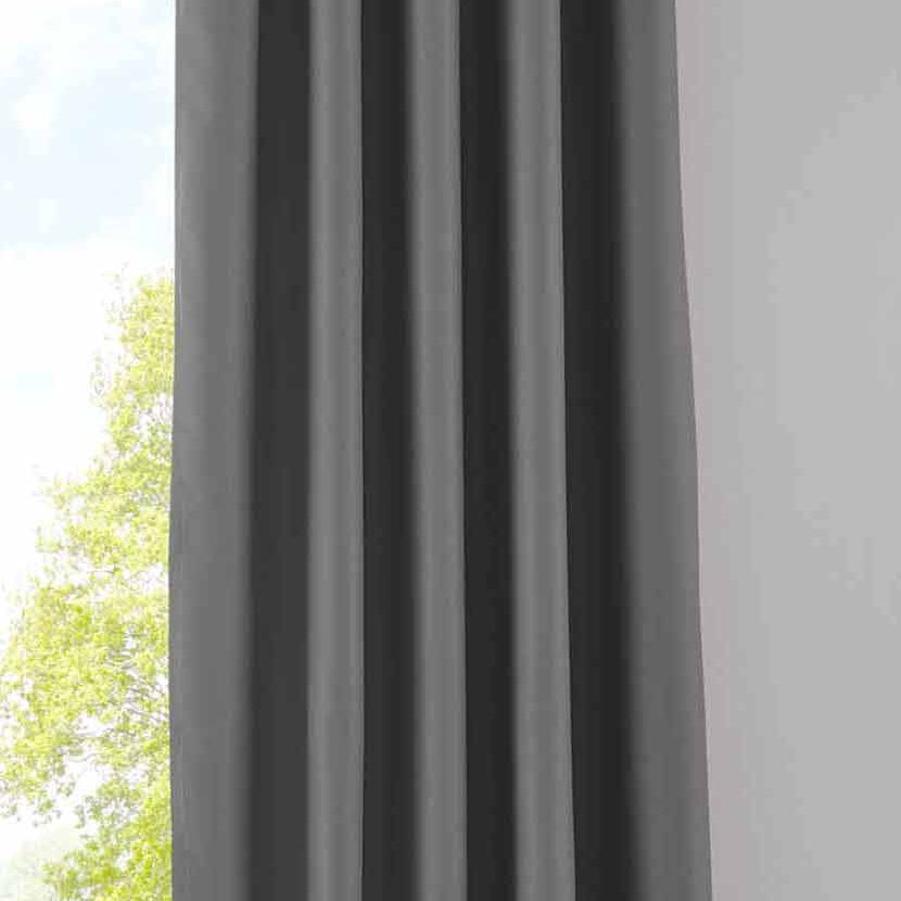 Vorhang Blickdicht »NewYork« verdeckte Schlaufen 1er-Pack Thermo-Gardine Verdunkelungsvorhang Blackout schalldämmend Kräuselband Raffhalter 202020610 Dunkelgrau HxB 245x295 cm Vorhang 202020610dunkelgrau | Gardinenbox.de