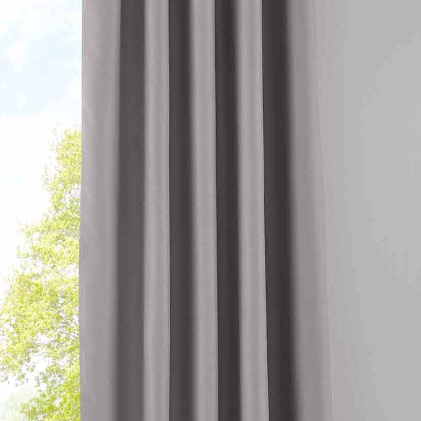 Vorhang Blickdicht »NewYork« verdeckte Schlaufen 1er-Pack Thermo-Gardine Verdunkelungsvorhang Blackout schalldämmend Kräuselband Raffhalter 202020610 Grau HxB 245x295 cm Vorhang 202020610grau | Gardinenbox.de