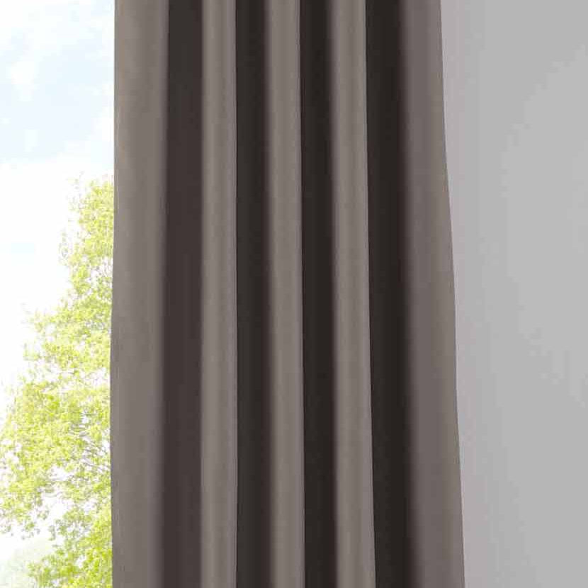 Vorhang Blickdicht »NewYork« verdeckte Schlaufen 1er-Pack Thermo-Gardine Verdunkelungsvorhang Blackout schalldämmend Kräuselband Raffhalter 202020610 Taupe HxB 245x295 cm Vorhang 202020610taupe | Gardinenbox.de