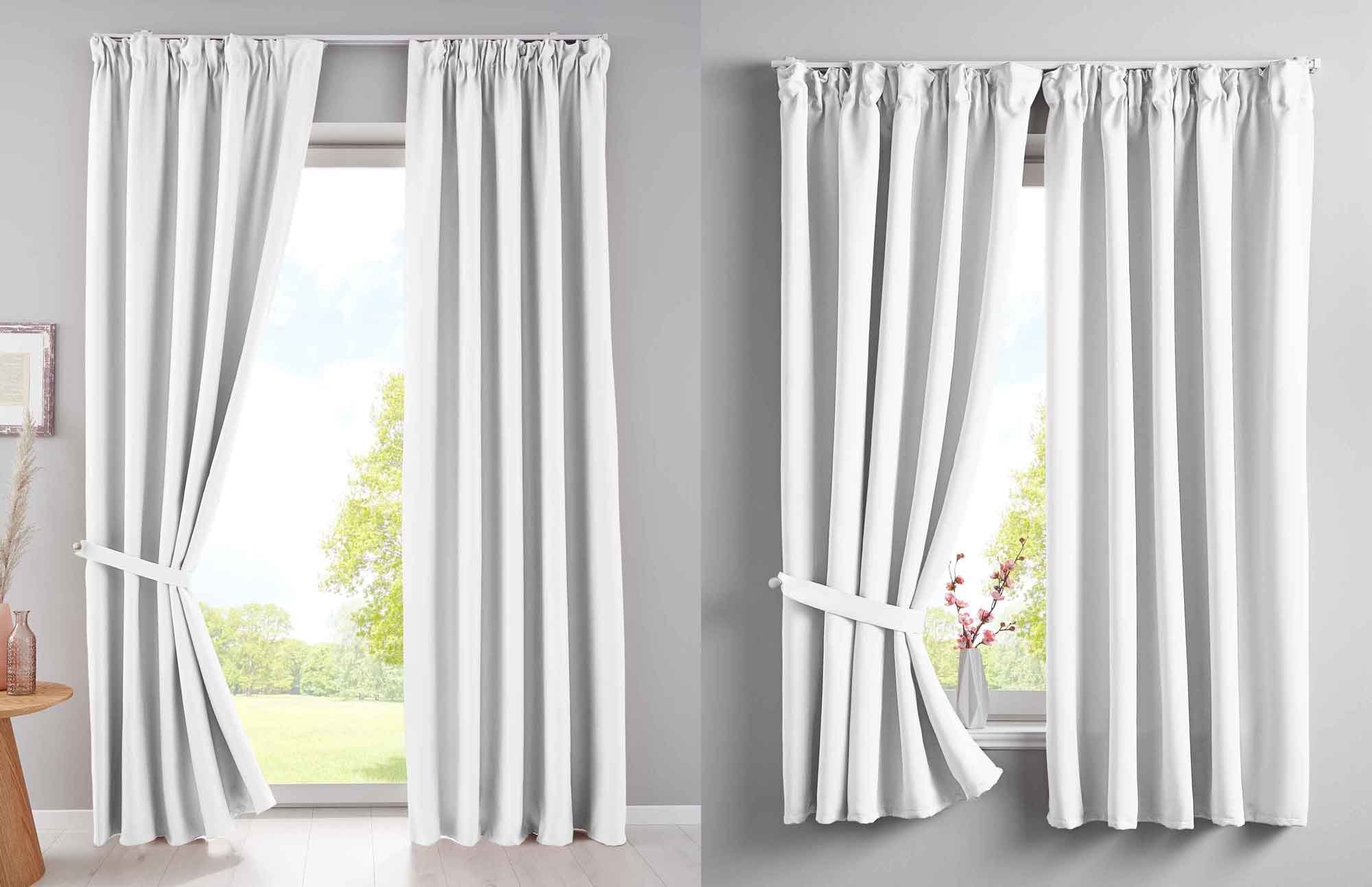 Vorhang Blickdicht »NewYork« verdeckte Schlaufen 1er-Pack Thermo-Gardine Verdunkelungsvorhang Blackout schalldämmend Kräuselband Raffhalter 202020610 Vorhang 202020610weiss-kombi_110288de-c403-4b22-a1f0-167712be3e03 | Gardinenbox.de