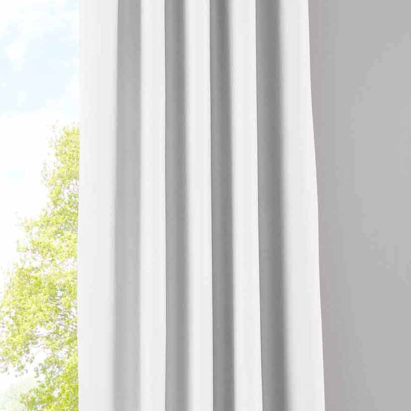 Vorhang Blickdicht »NewYork« verdeckte Schlaufen 1er-Pack Thermo-Gardine Verdunkelungsvorhang Blackout schalldämmend Kräuselband Raffhalter 202020610 Weiß HxB 245x295 cm Vorhang 202020610weiss | Gardinenbox.de
