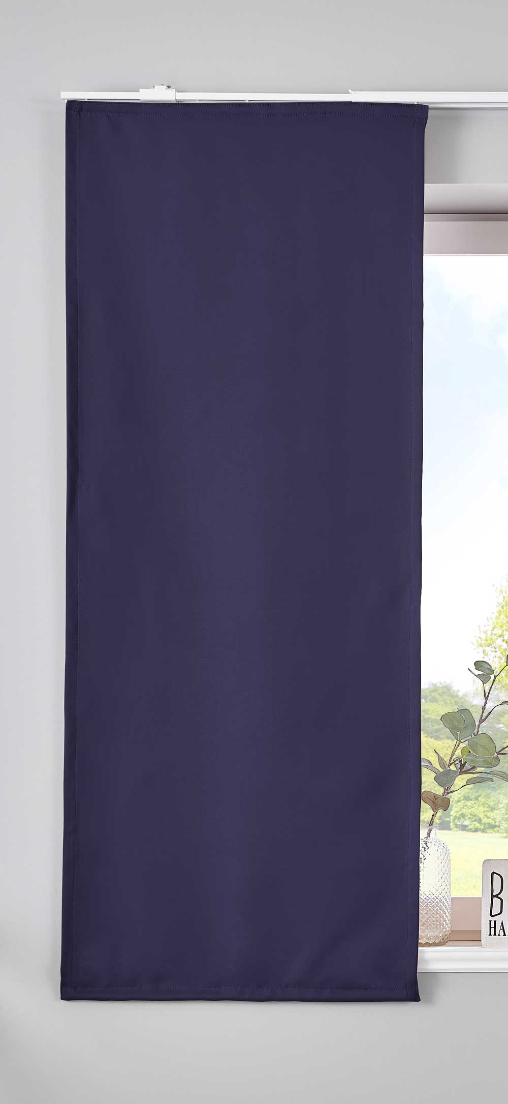 Verdunkelung Schiebegardine »NewYork« Flächenvorhang Paneelwagen Blickdicht Thermo-Schiebevorhang 202020680 Blau HxB 145x60 cm Schiebegardine 202020680blau-145 | Gardinenbox.de