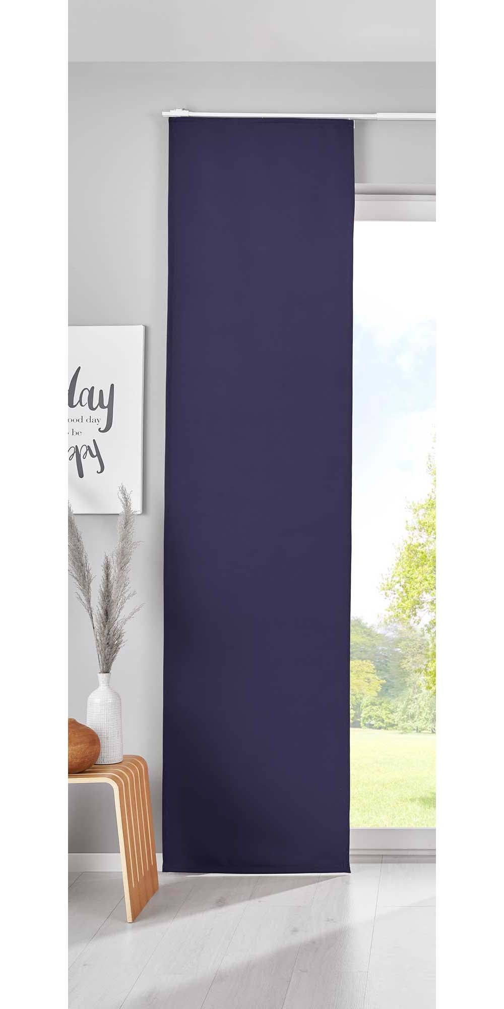 Verdunkelung Schiebegardine »NewYork« Flächenvorhang Paneelwagen Blickdicht Thermo-Schiebevorhang 202020680 Blau HxB 245x60 cm Schiebegardine 202020680blau_59cd2de5-ba31-4ef1-b74c-302d822a5bac | Gardinenbox.de