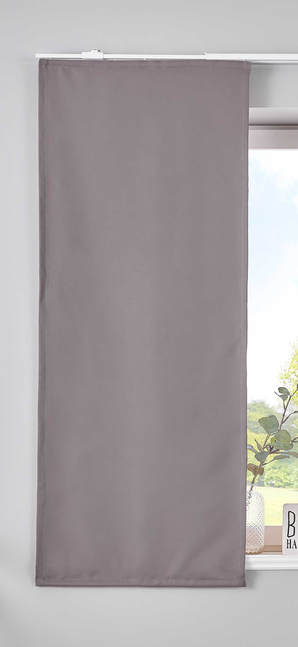 Verdunkelung Schiebegardine »NewYork« Flächenvorhang Paneelwagen Blickdicht Thermo-Schiebevorhang 202020680 Dunkelgrau HxB 145x60 cm Schiebegardine 202020680dunkelgrau-145 | Gardinenbox.de