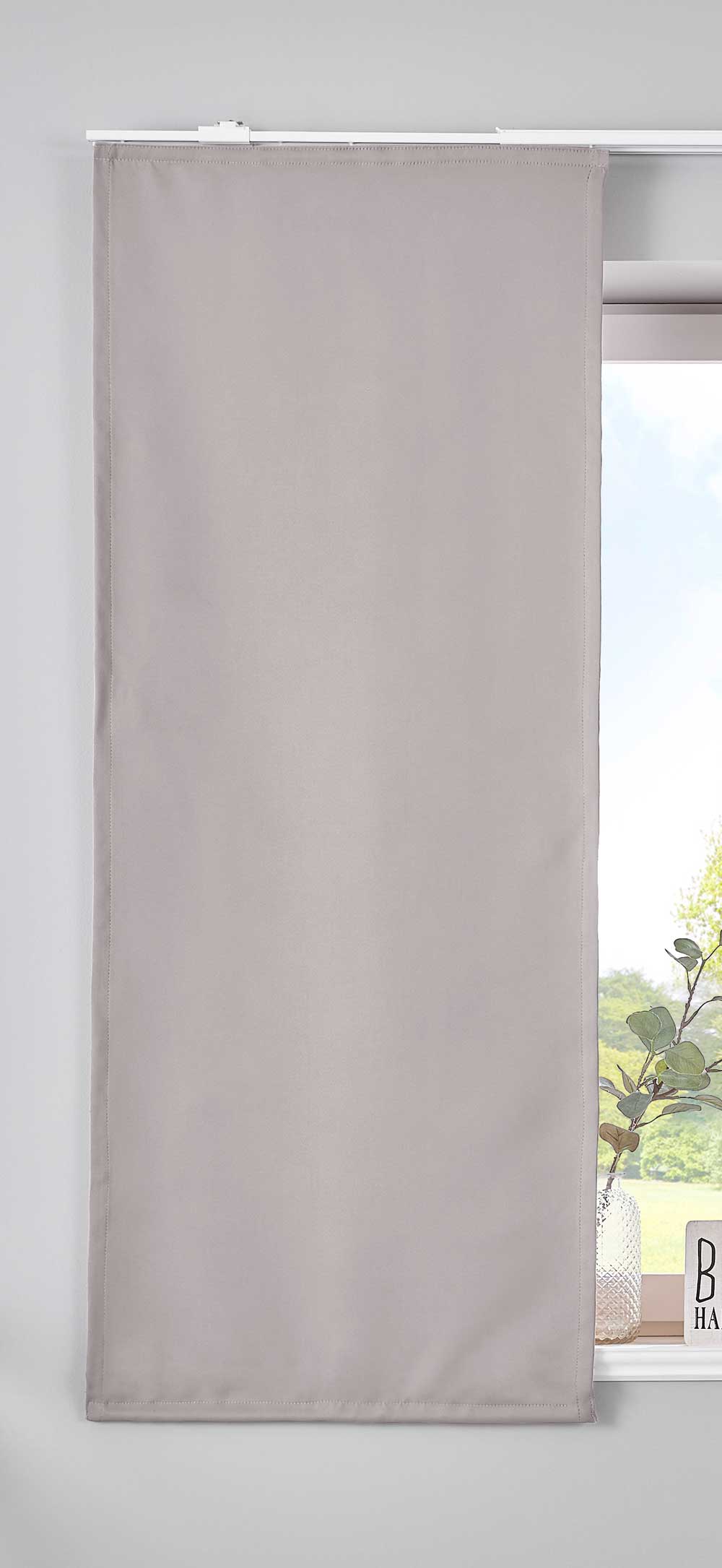 Verdunkelung Schiebegardine »NewYork« Flächenvorhang Paneelwagen Blickdicht Thermo-Schiebevorhang 202020680 Grau HxB 145x60 cm Schiebegardine 202020680grau-145 | Gardinenbox.de