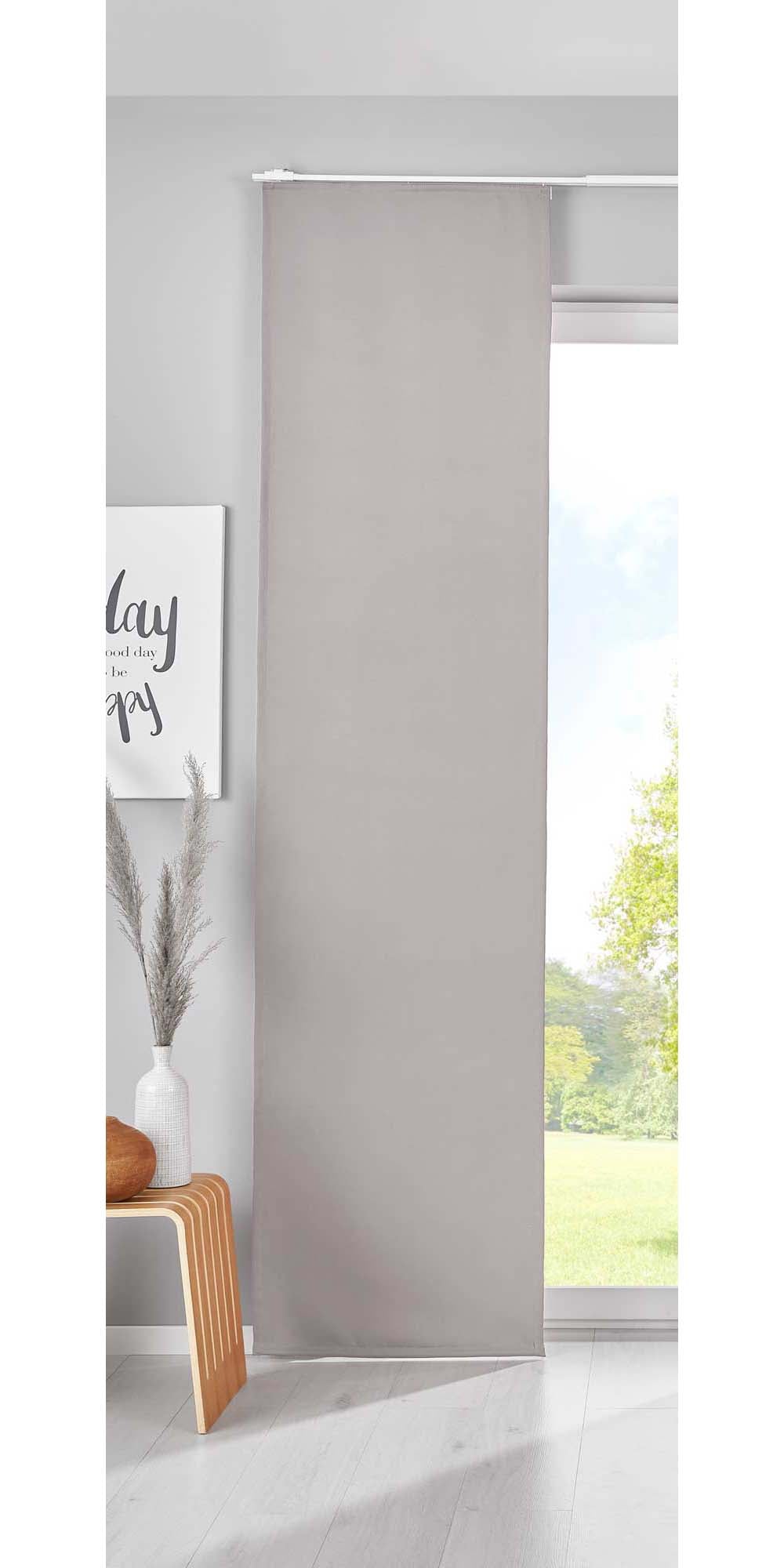 Verdunkelung Schiebegardine »NewYork« Flächenvorhang Paneelwagen Blickdicht Thermo-Schiebevorhang 202020680 Grau HxB 225x60 cm Schiebegardine 202020680grau | Gardinenbox.de