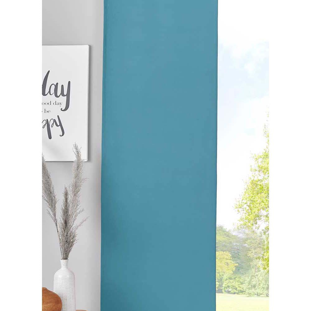 Verdunkelung Schiebegardine »NewYork« Flächenvorhang Paneelwagen Blickdicht Thermo-Schiebevorhang 202020680 Petrol HxB 225x60 cm Schiebegardine 202020680petrol | Gardinenbox.de