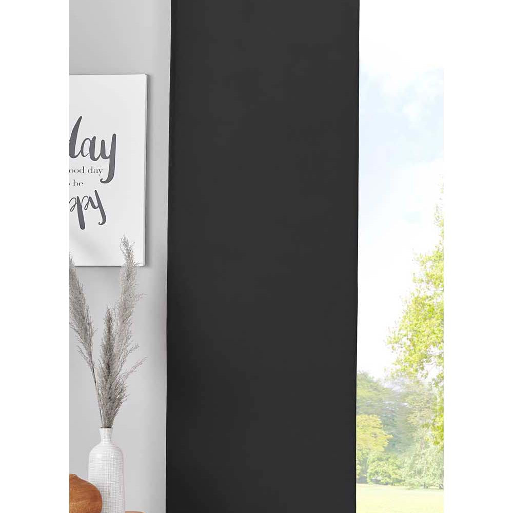 Verdunkelung Schiebegardine »NewYork« Flächenvorhang Paneelwagen Blickdicht Thermo-Schiebevorhang 202020680 Schwarz HxB 225x60 cm Schiebegardine 202020680schwarz | Gardinenbox.de