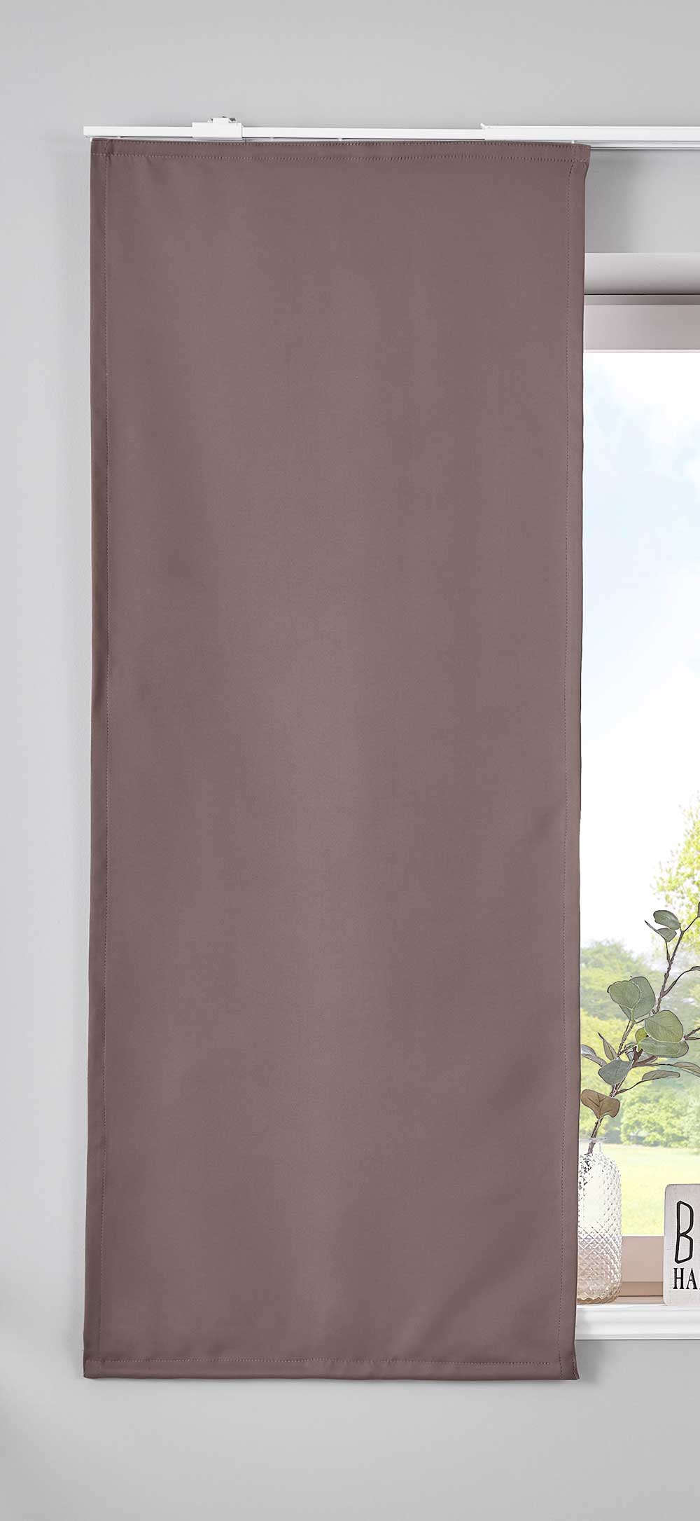 Verdunkelung Schiebegardine »NewYork« Flächenvorhang Paneelwagen Blickdicht Thermo-Schiebevorhang 202020680 Taupe HxB 145x60 cm Schiebegardine 202020680taupe-145 | Gardinenbox.de