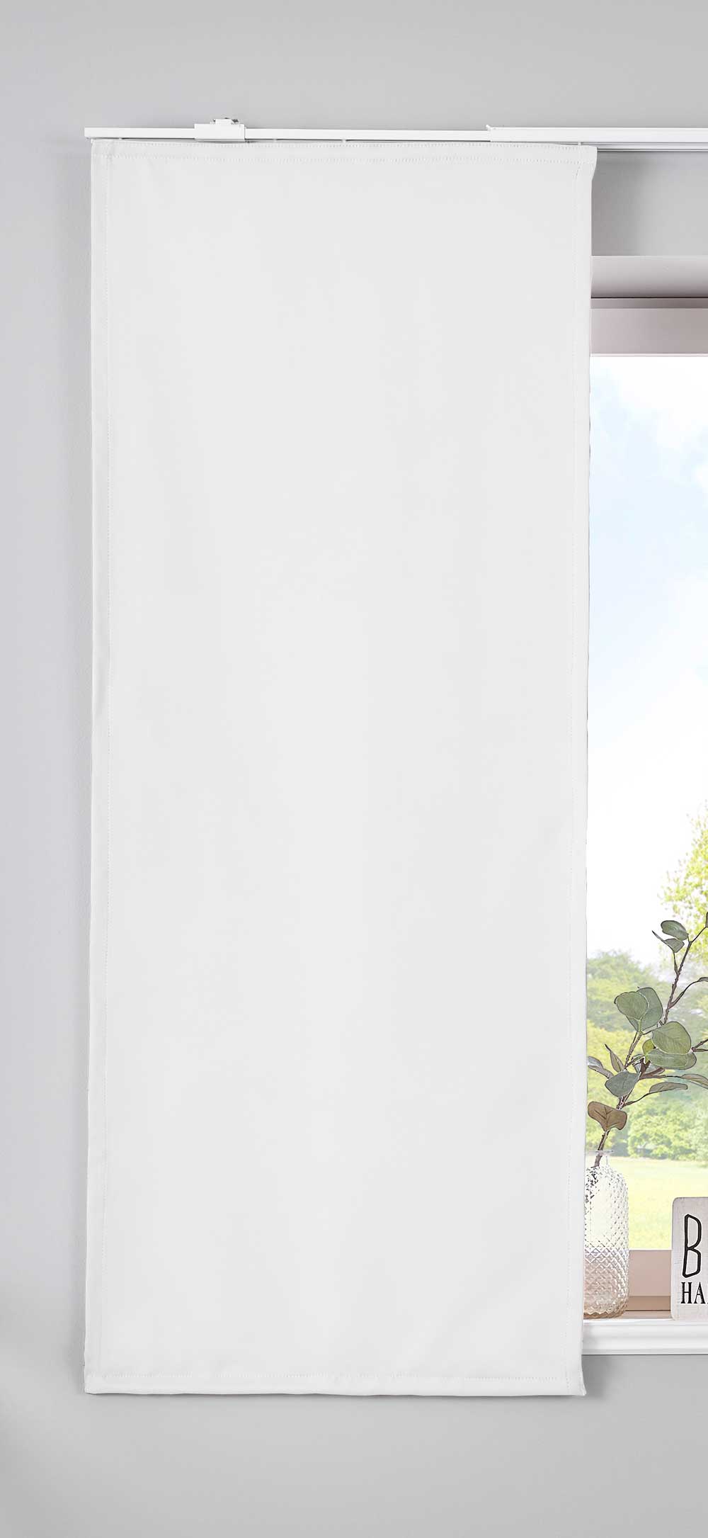 Verdunkelung Schiebegardine »NewYork« Flächenvorhang Paneelwagen Blickdicht Thermo-Schiebevorhang 202020680 Weiß HxB 145x60 cm Schiebegardine 202020680weiss-145 | Gardinenbox.de