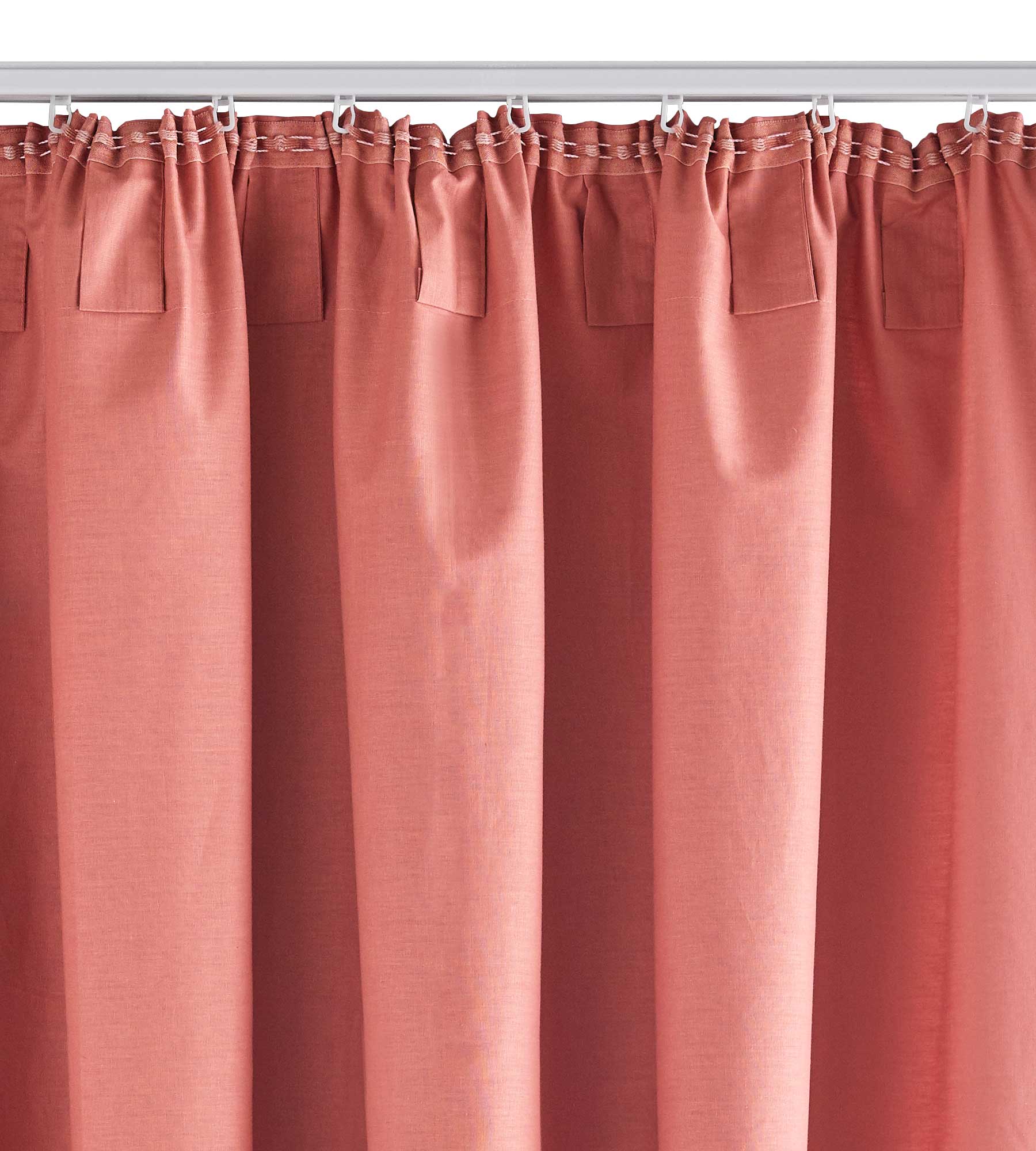 2er Set Bio Organic Vorhänge »Bremen« Reine Bio Baumwolle Blickdicht Gardinen Verdeckte Schlaufen Gardinenband Pflegeleicht 202088 Vorhang Set 202088_schiene_altrosa | Gardinenbox.de