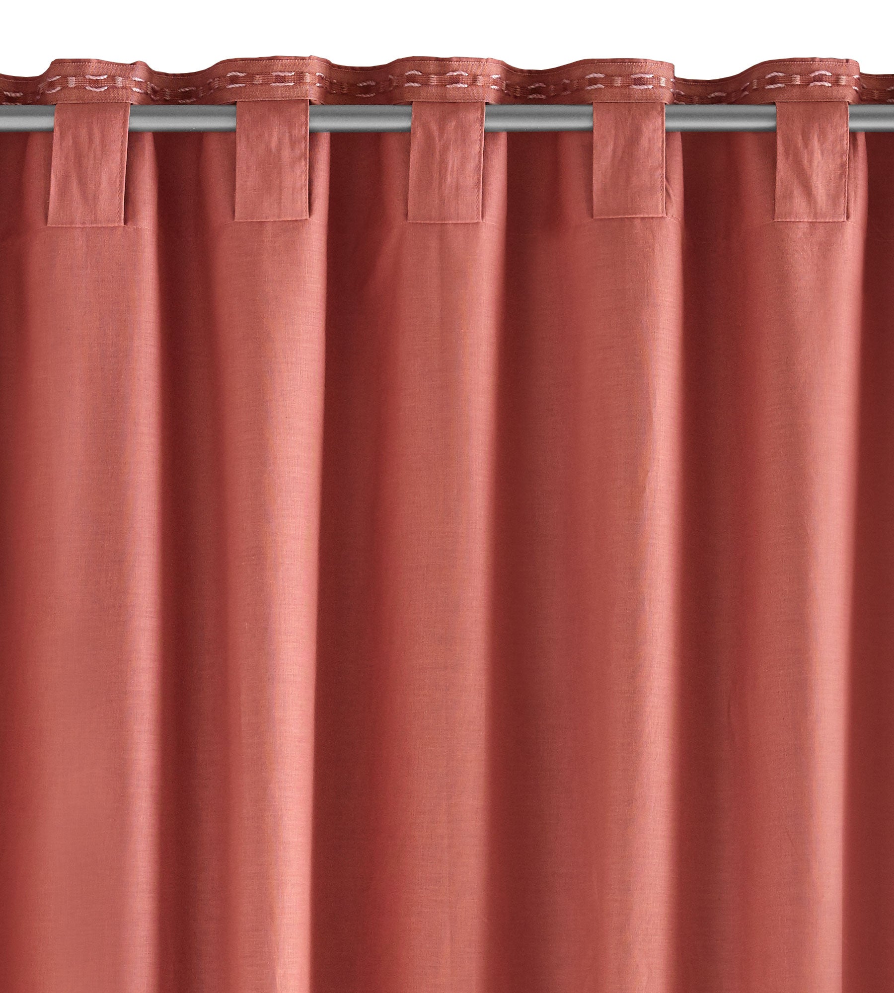 2er Set Bio Organic Vorhänge »Bremen« Reine Bio Baumwolle Blickdicht Gardinen Verdeckte Schlaufen Gardinenband Pflegeleicht 202088 Vorhang Set 202088_stange_altrosa | Gardinenbox.de
