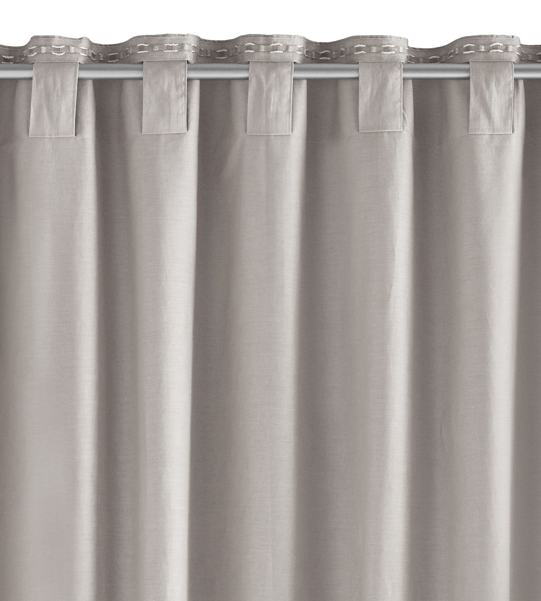 2er Set Bio Organic Vorhänge »Bremen« Reine Bio Baumwolle Blickdicht Gardinen Verdeckte Schlaufen Gardinenband Pflegeleicht 202088 Vorhang Set 202088_stange_stein | Gardinenbox.de