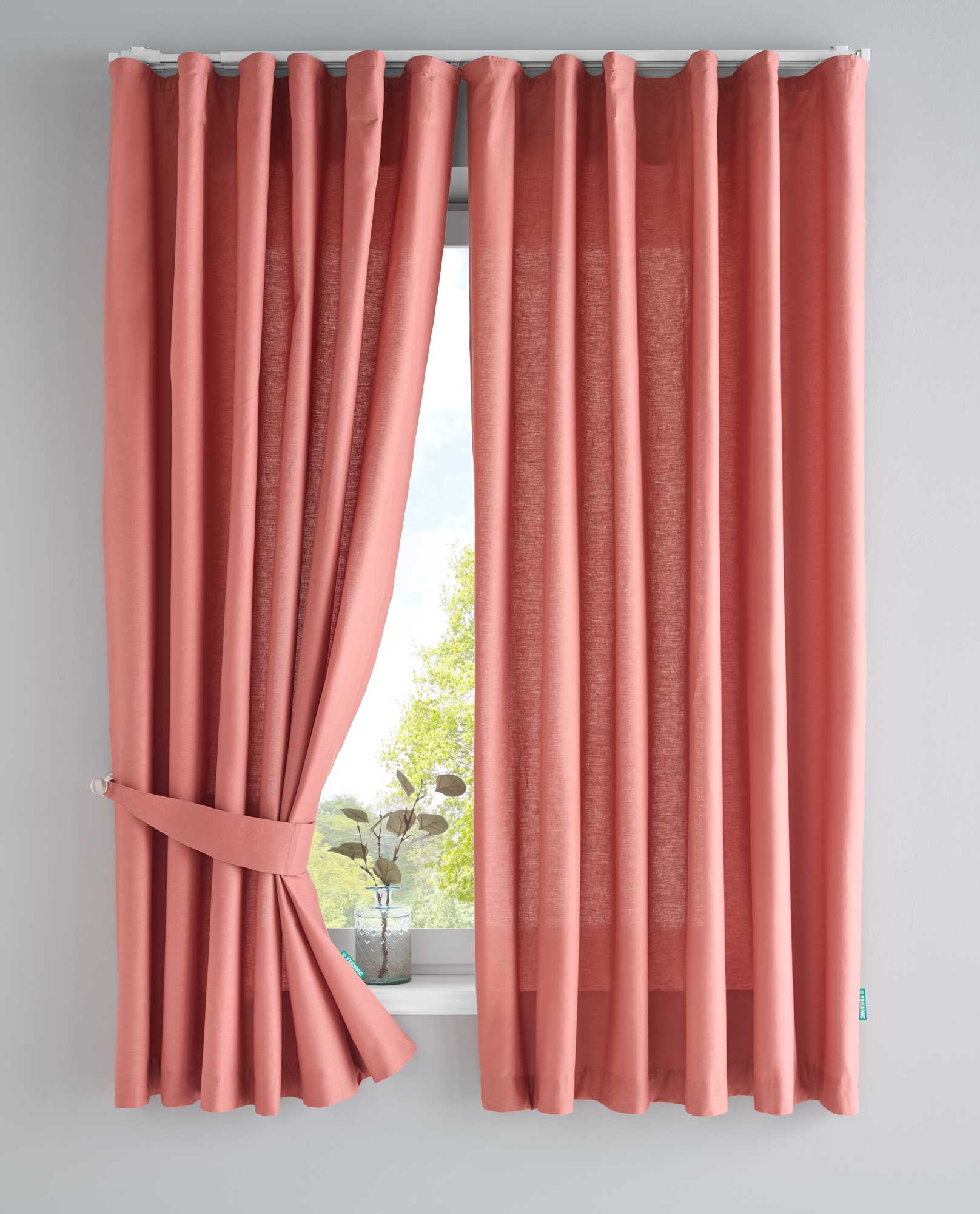 2er Set Bio Organic Vorhänge »Bremen« Reine Bio Baumwolle Blickdicht Gardinen Verdeckte Schlaufen Gardinenband Pflegeleicht 202088 Altrosa HxB 160x145 cm Vorhang Set 202088altrosa-160 | Gardinenbox.de