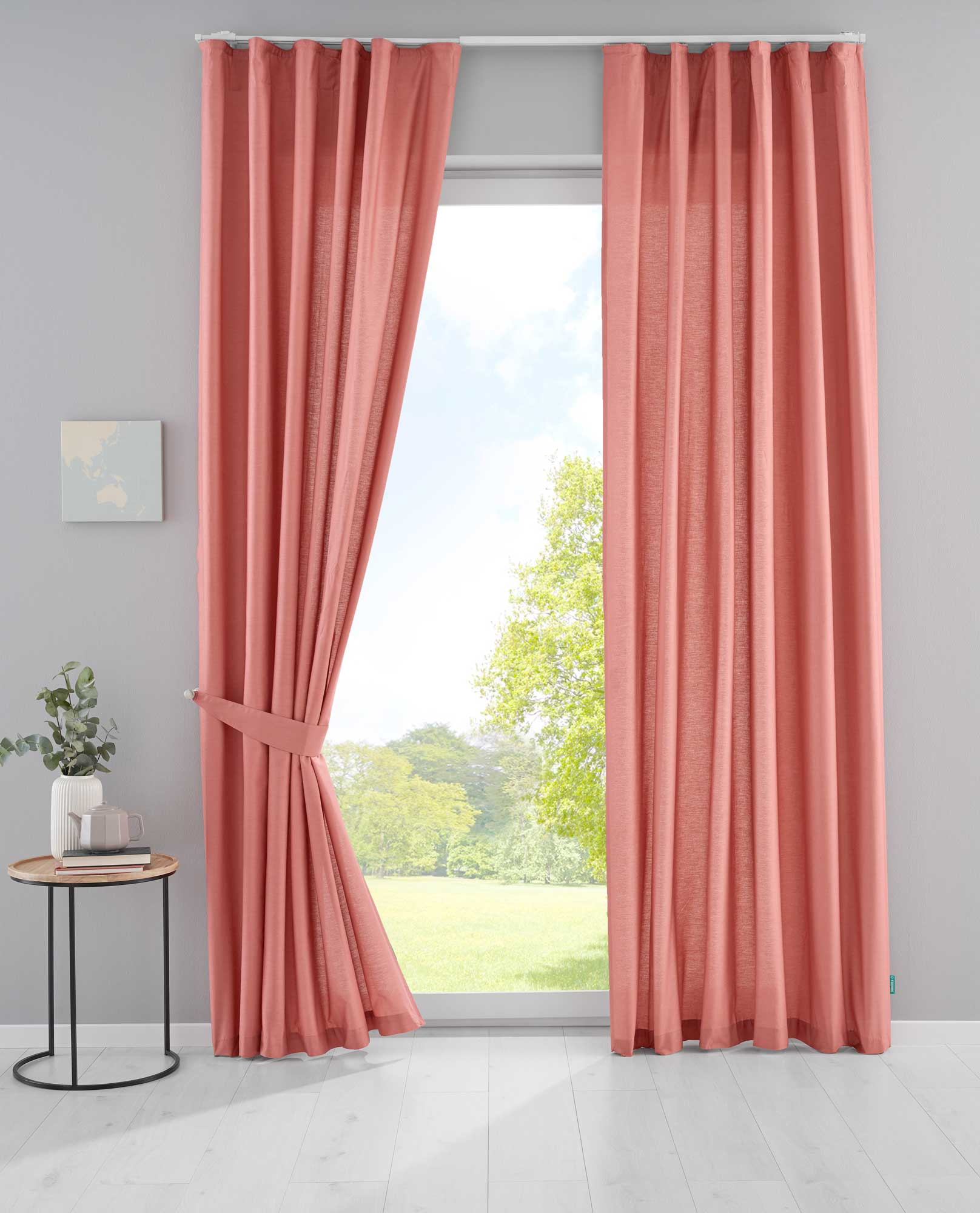 2er Set Bio Organic Vorhänge »Bremen« Reine Bio Baumwolle Blickdicht Gardinen Verdeckte Schlaufen Gardinenband Pflegeleicht 202088 Altrosa HxB 250x145 cm Vorhang Set 202088altrosa_84556f72-c953-4f20-9f6a-d5834b6d0f8c | Gardinenbox.de