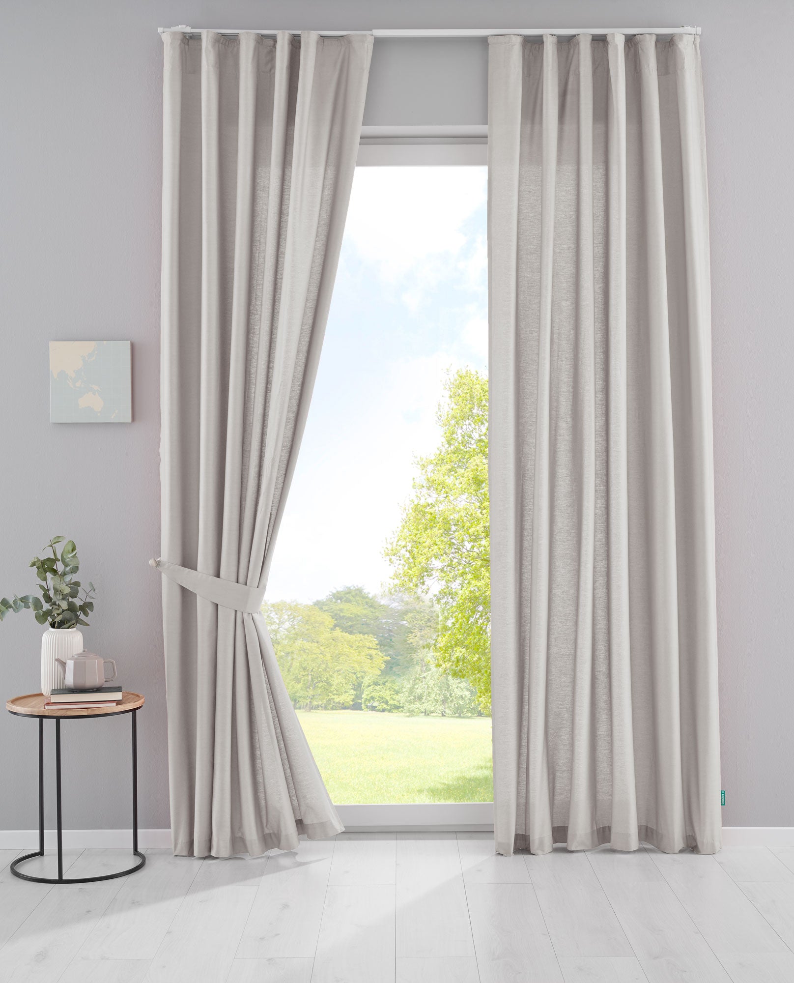 2er Set Bio Organic Vorhänge »Bremen« Reine Bio Baumwolle Blickdicht Gardinen Verdeckte Schlaufen Gardinenband Pflegeleicht 202088 Stein HxB 250x145 cm Vorhang Set 202088stein_7d542366-d8b1-46aa-aff0-1244ea663e9b | Gardinenbox.de