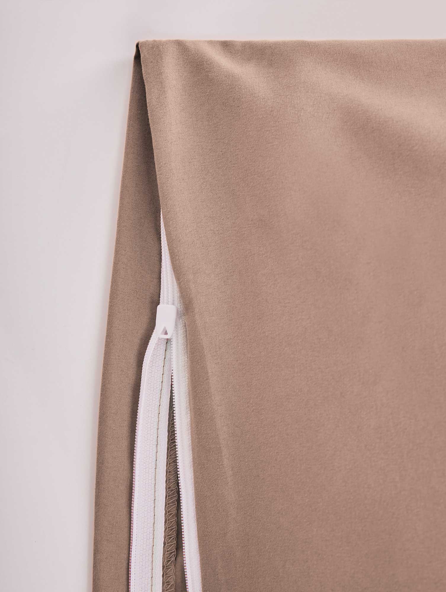 Bio Baumwolle Bettwäsche Set »Bremen« Kissenbezug Bettbezug Reißverschluss Hautfreundlich 202091 Bettwäsche 202090_05-Taupe__1 | Gardinenbox.de