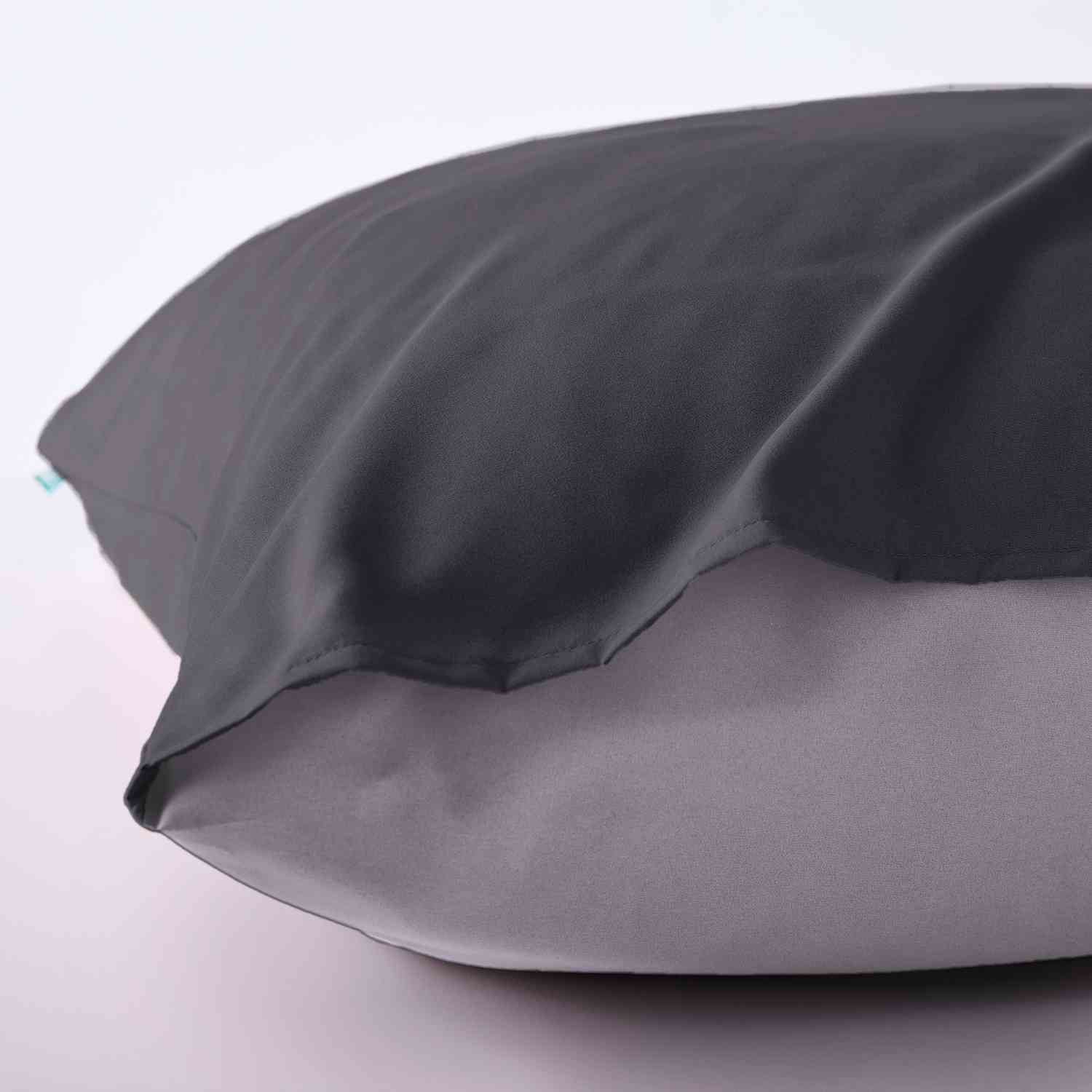 Bio Baumwolle Bettwäsche Set »Bremen« Kissenbezug Bettbezug Reißverschluss Hautfreundlich 202091 Bettwäsche 202090_08-Schwarz-Grau_1 | Gardinenbox.de