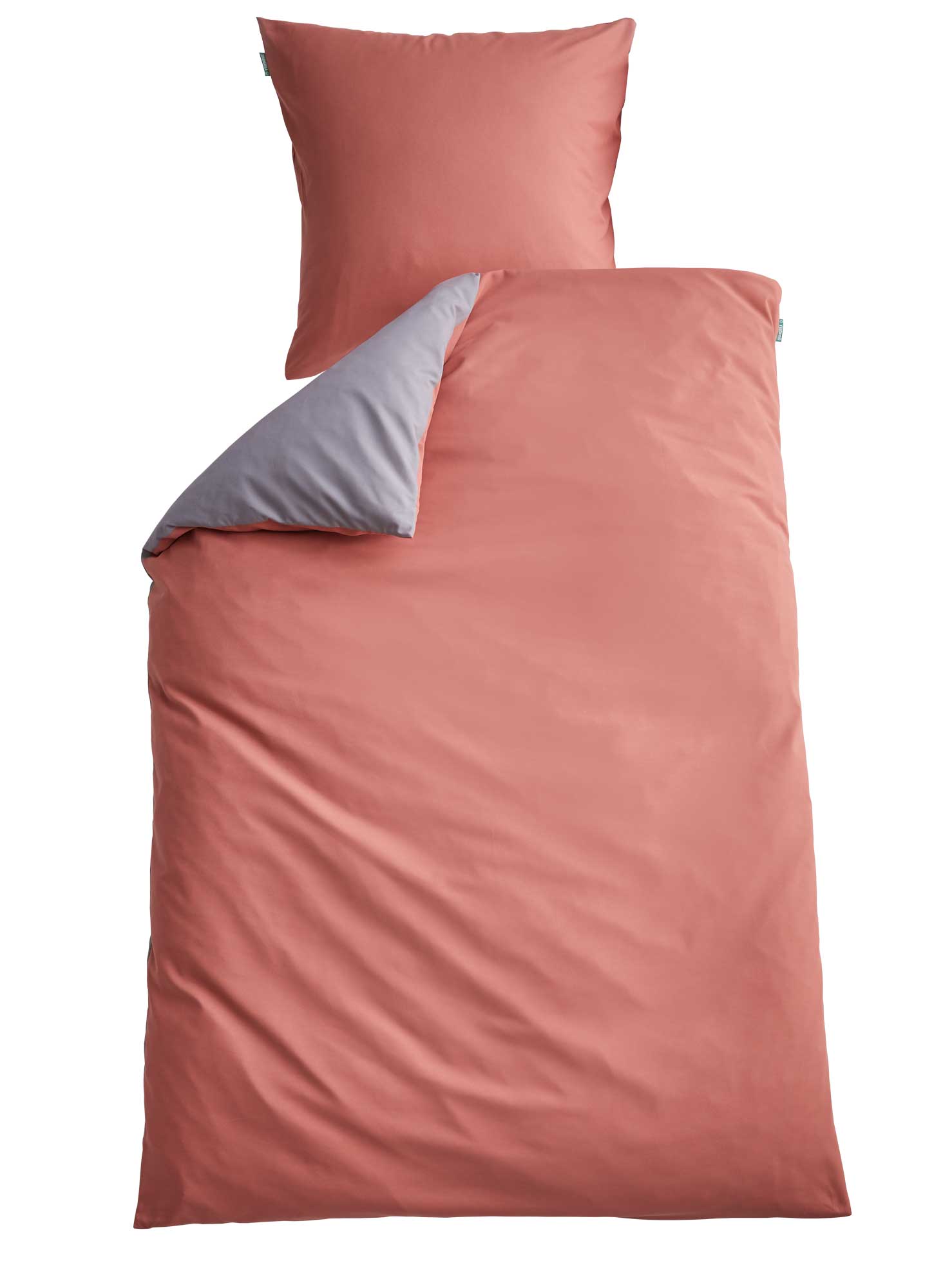Bettwäsche Set Microsatin »Berlin« Kissenbezug Bettbezug Reißverschluss Hautfreundlich 202090 Bettwäsche 202090_altrosa_grau_1 | Gardinenbox.de