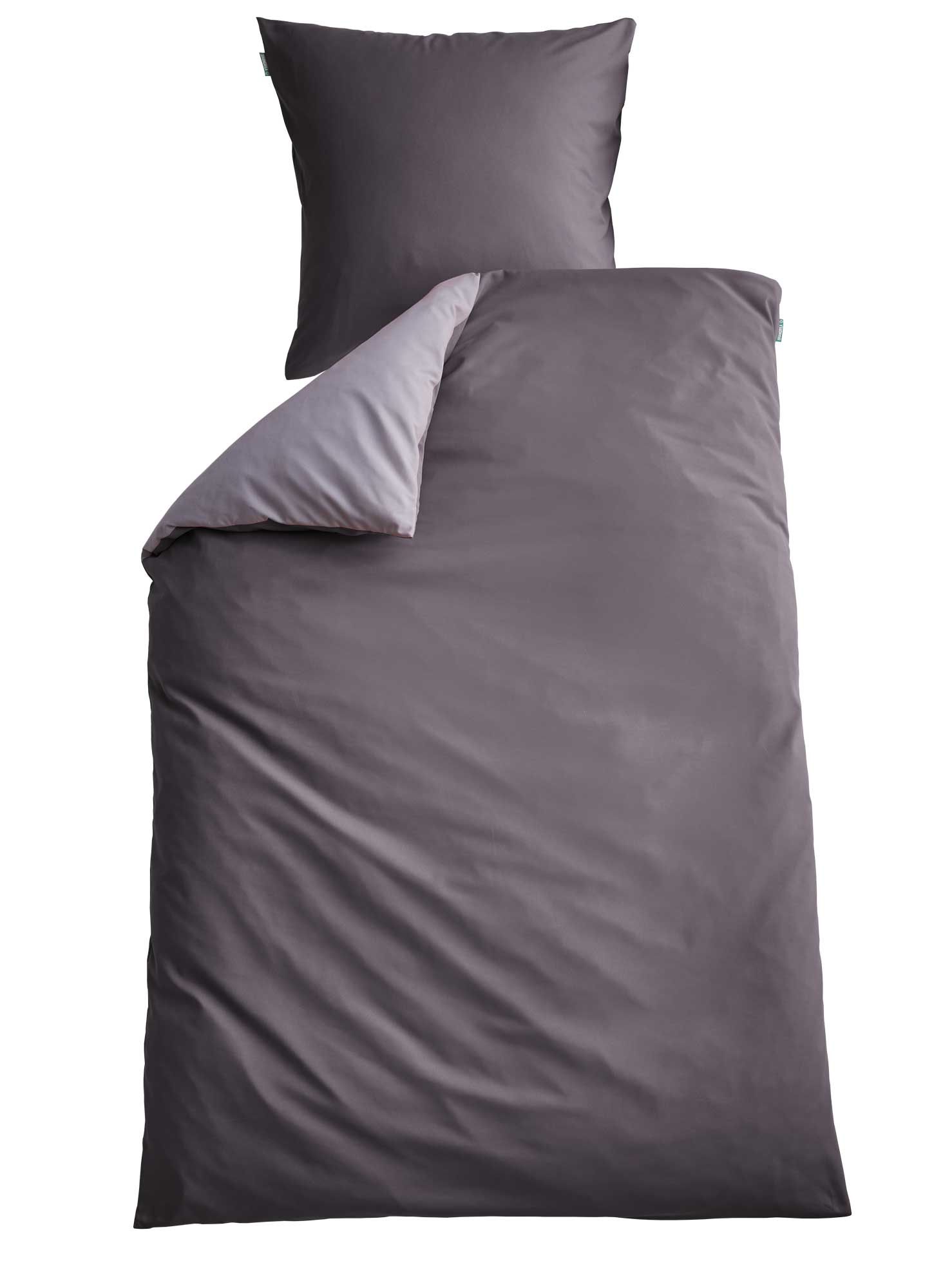 Bettwäsche Set Microsatin »Berlin« Kissenbezug Bettbezug Reißverschluss Hautfreundlich 202090 Bettwäsche 202090_dunkelgrau_grau_1 | Gardinenbox.de