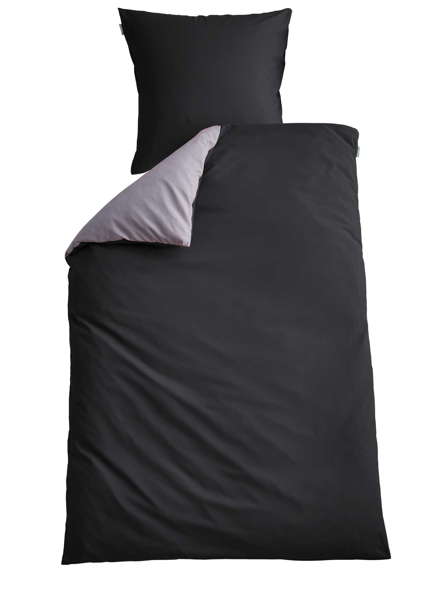 Bettwäsche Set Microsatin »Berlin« Kissenbezug Bettbezug Reißverschluss Hautfreundlich 202090 Bettwäsche 202090_schwarz_grau_1 | Gardinenbox.de