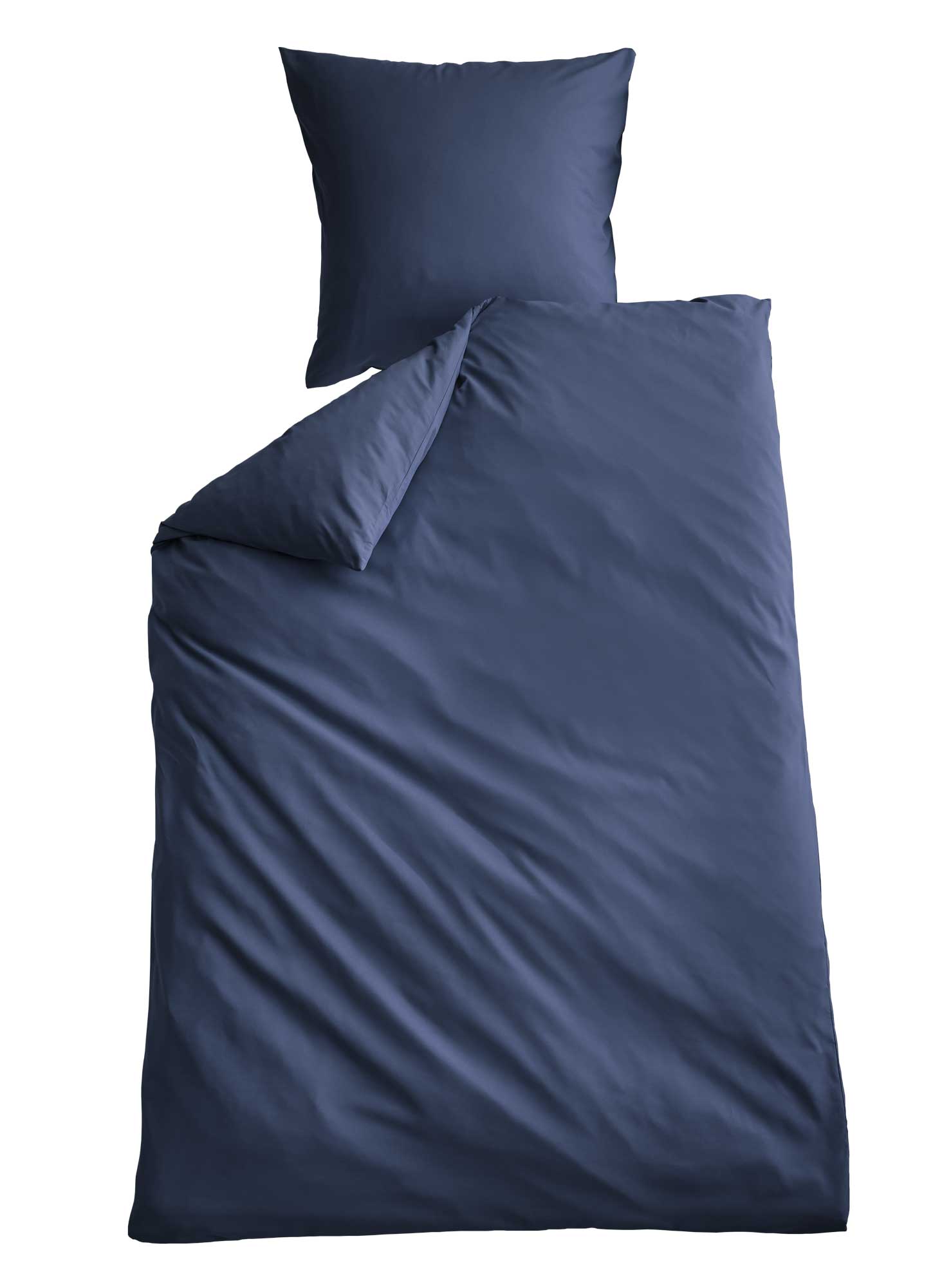 Bettwäsche Set Microsatin »Berlin« Kissenbezug Bettbezug Reißverschluss Hautfreundlich 202090 Dunkelblau BxL 135x200 cm Bettwäsche 202090dunkelblau | Gardinenbox.de