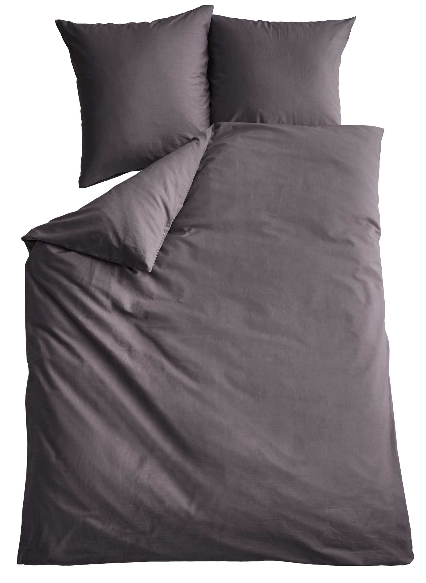 Bettwäsche Set Microsatin »Berlin« Kissenbezug Bettbezug Reißverschluss Hautfreundlich 202090 Dunkelgrau BxL 220x240 cm Bettwäsche 202090dunkelgrau-220x240 | Gardinenbox.de