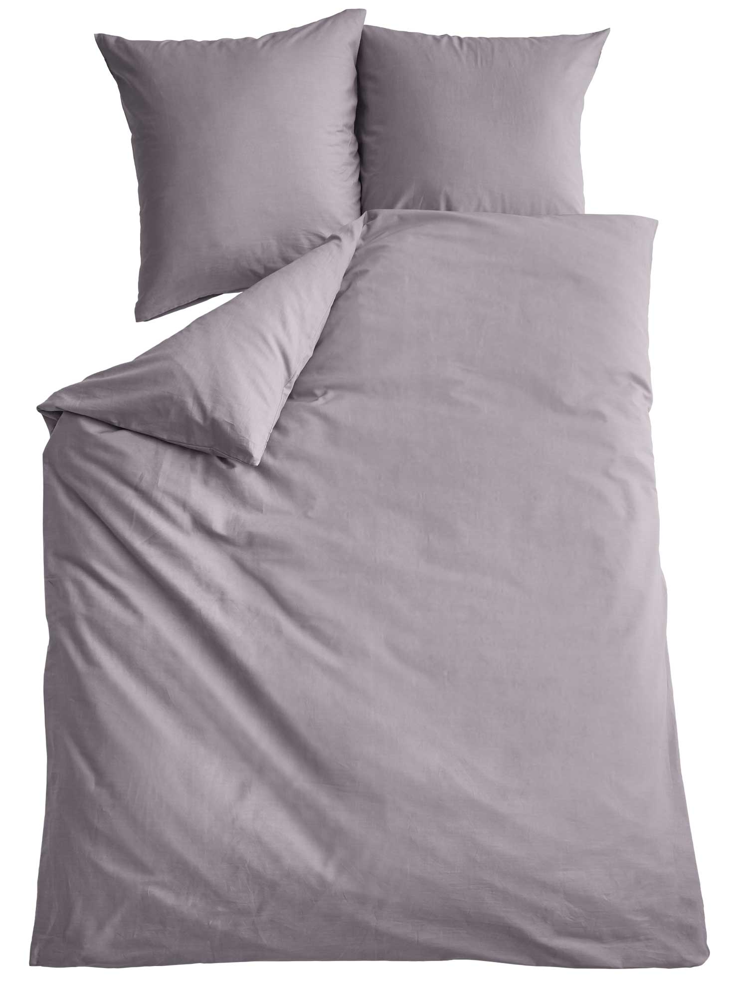 Bettwäsche Set Microsatin »Berlin« Kissenbezug Bettbezug Reißverschluss Hautfreundlich 202090 Grau BxL 220x240 cm Bettwäsche 202090grau-220x240 | Gardinenbox.de