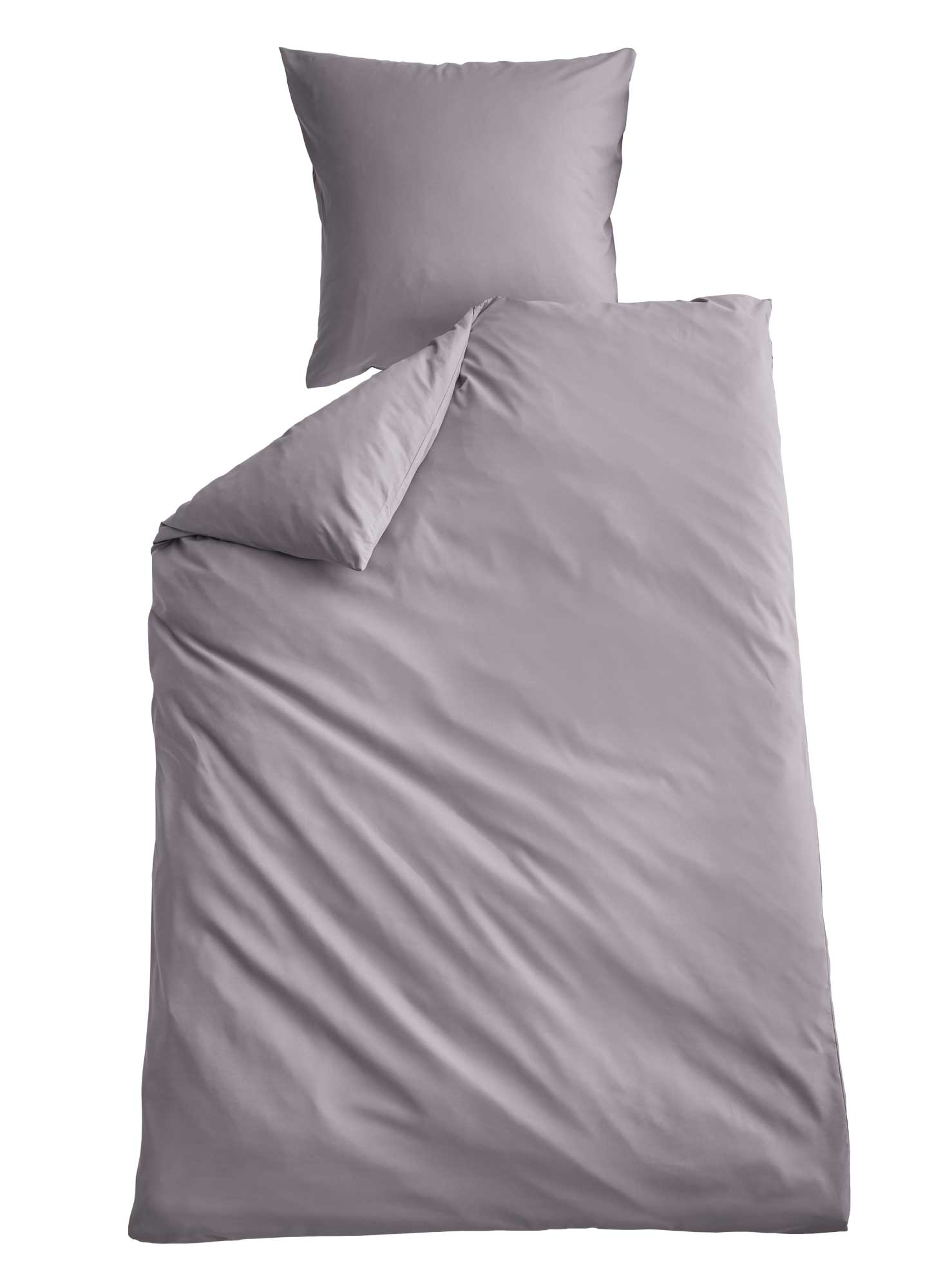 Bettwäsche Set Microsatin »Berlin« Kissenbezug Bettbezug Reißverschluss Hautfreundlich 202090 Grau BxL 135x200 cm Bettwäsche 202090grau | Gardinenbox.de