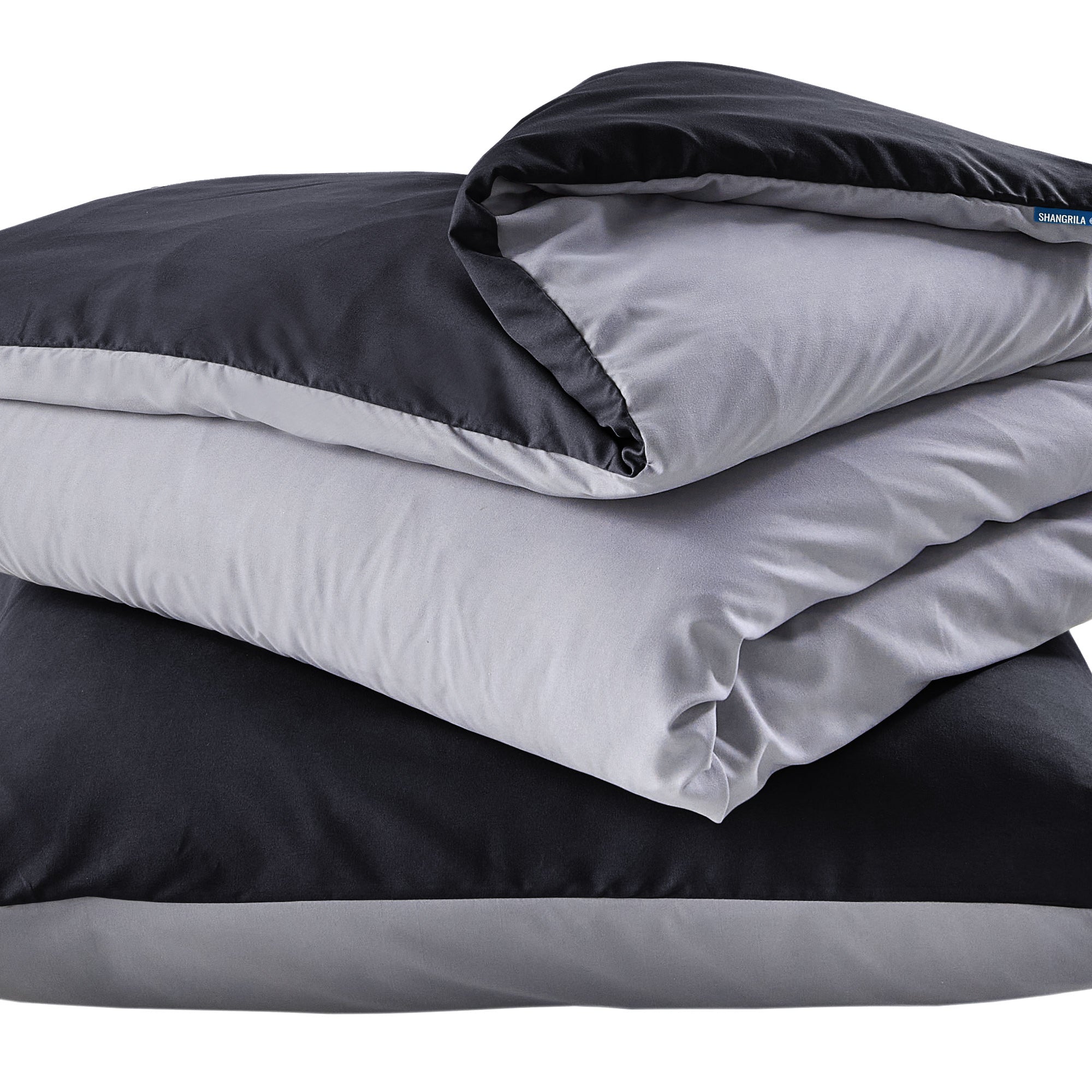 Bettwäsche Set Microsatin »Berlin« Kissenbezug Bettbezug Reißverschluss Hautfreundlich 202090 Schwarz Grau BxL 135x200 cm Bettwäsche 202090schwarz_grau | Gardinenbox.de