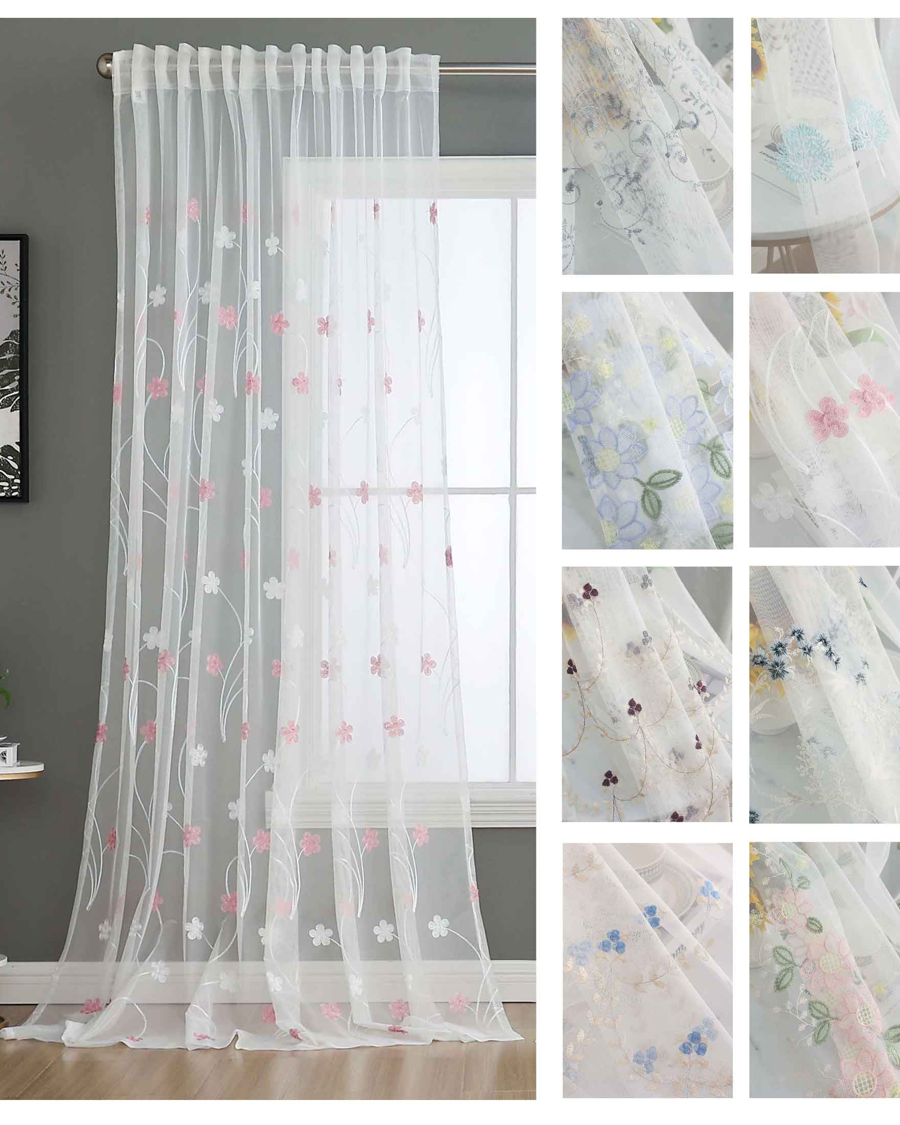 Gardine Raschel Stickerei Design »Florenz« Multiband für Gardinenschiene und Gardinenstange Elegante Fensterdekoration 2023200 Gardinenschal 2023200var | Gardinenbox.de