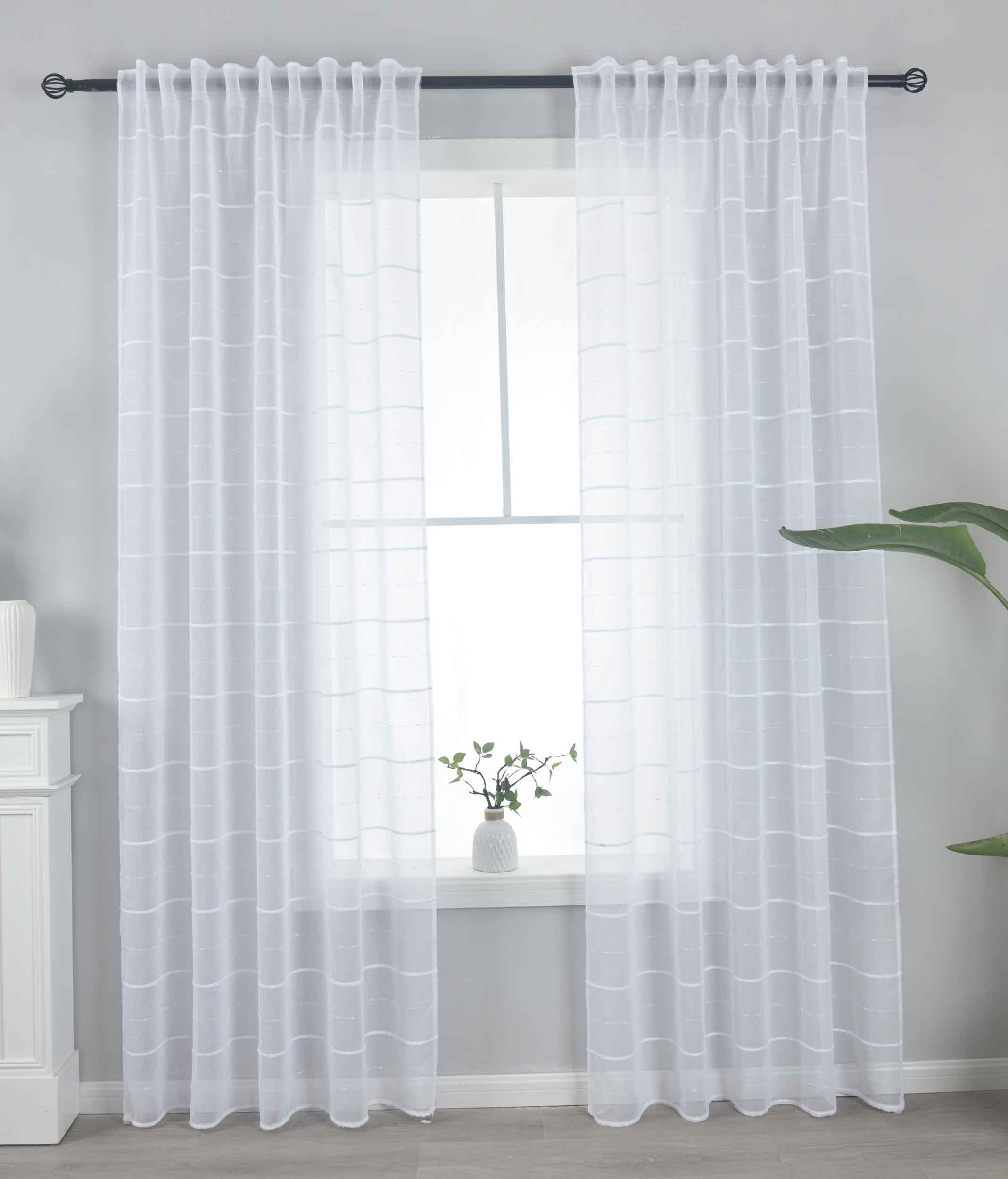 2er Set Gardine »VALENCIA« Multiband Aufhängung Scherli Transparent Leinen-Optik 2023400-408S-2 Natur Classic Gardinen Set 2023400-408S-2natur_classic | Gardinenbox.de