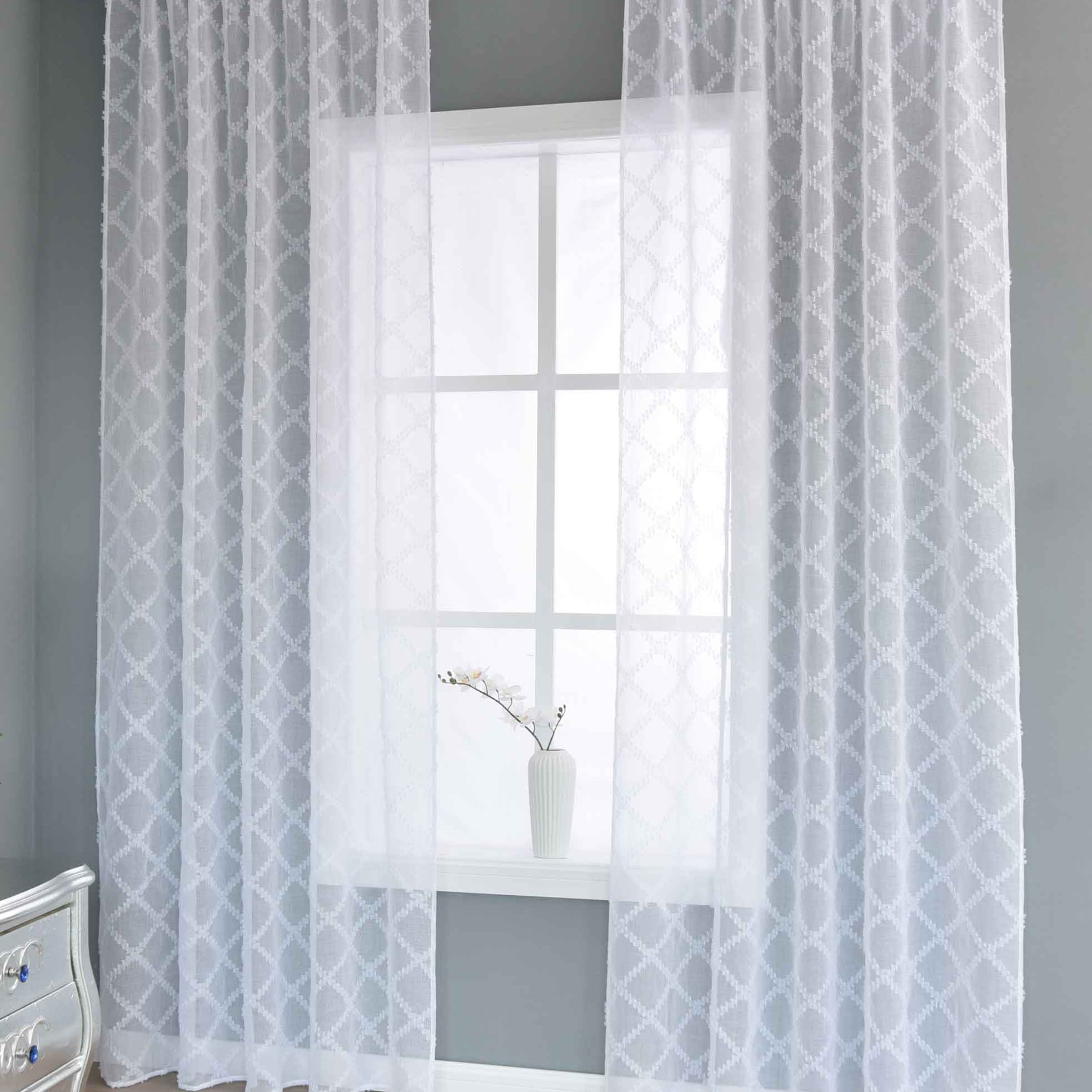 2er Set Gardine »VALENCIA« Multiband Aufhängung Scherli Transparent Leinen-Optik 2023400-408S-2 Natur Diamond Gardinen Set 2023400-408S-2natur_diamond | Gardinenbox.de