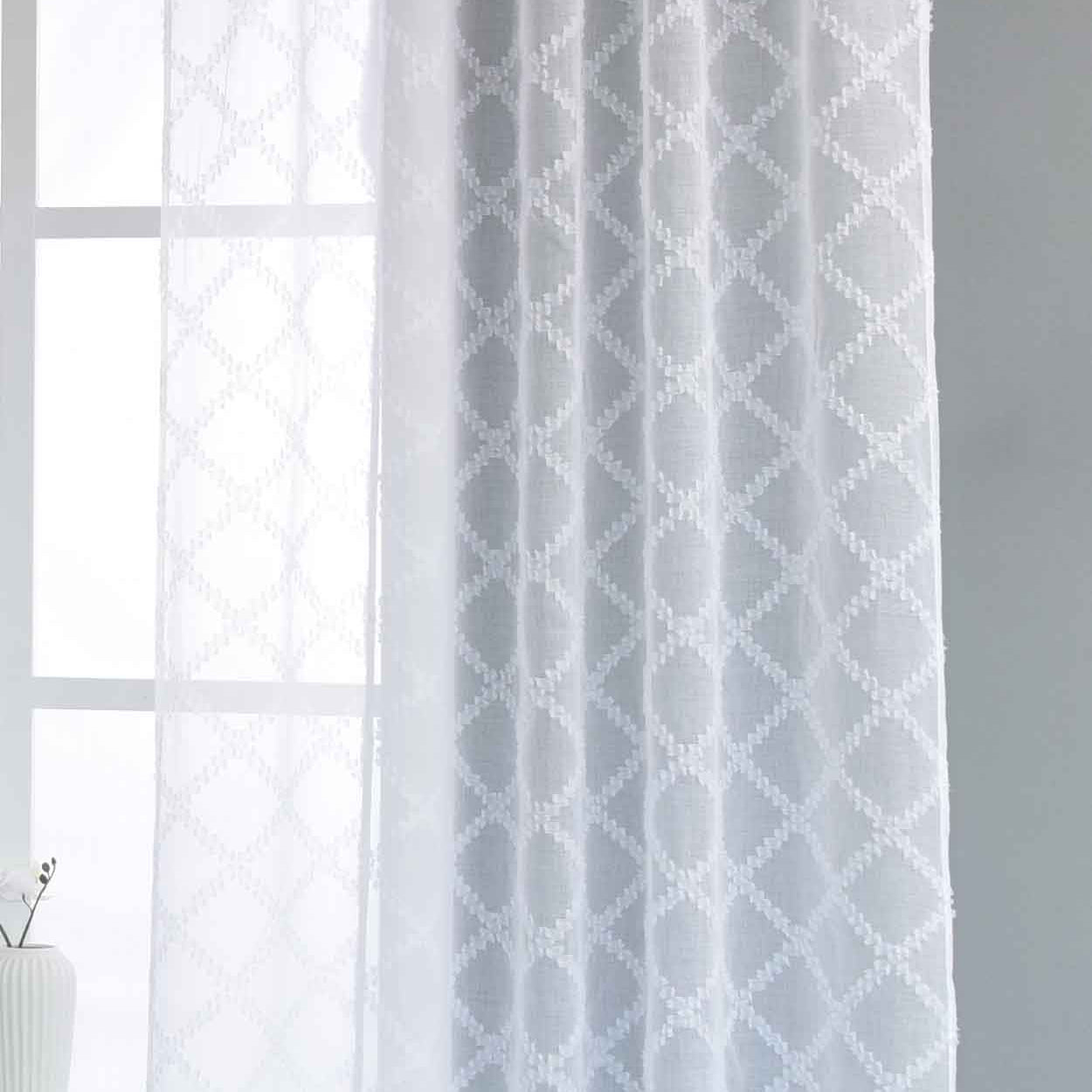 Gardine »VALENCIA« Multiband Aufhängung Scherli Transparent Leinen-Optik 2023400-408S Natur Diamond Gardinenschal 2023400-408Snatur_diamond | Gardinenbox.de