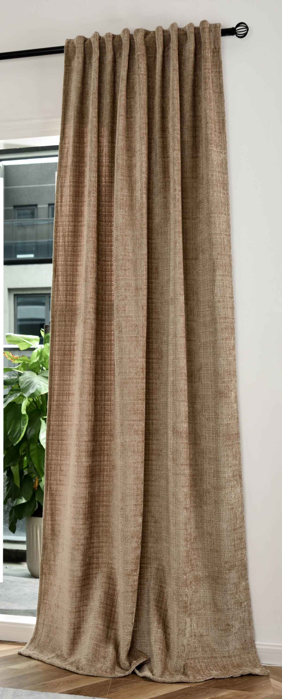 Vorhang Chenille Jacquard »RIGA« mit Multiband-Aufhängung Luxuriöser Stil für Ihr Zuhause 2023500 Taupe Vorhang 2023500taupe | Gardinenbox.de