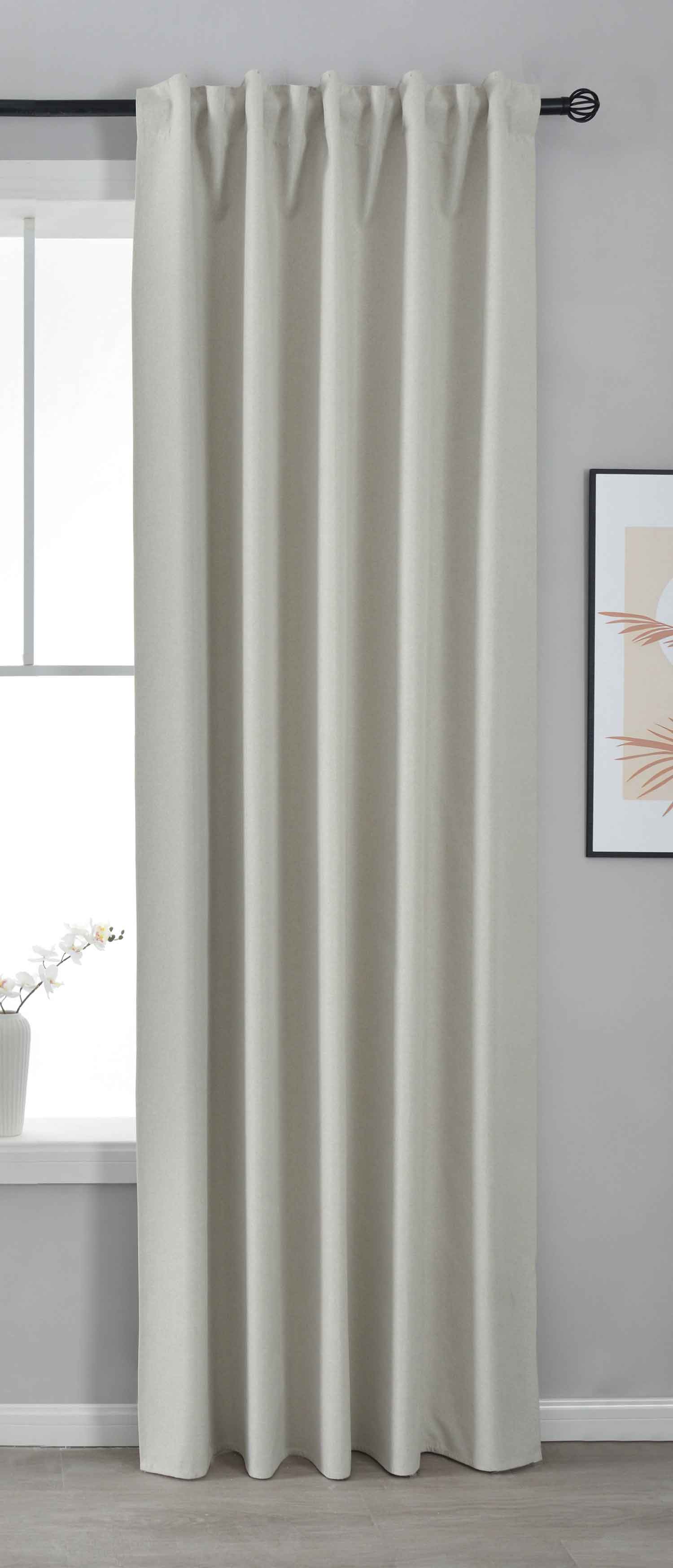 Premium Verdunkelungsvorhang »BOSTON Dark« 100% Verdunkelung mit Multibandaufhängung 2023600 Creme HxB 245x140 cm Vorhang 2023600creme | Gardinenbox.de