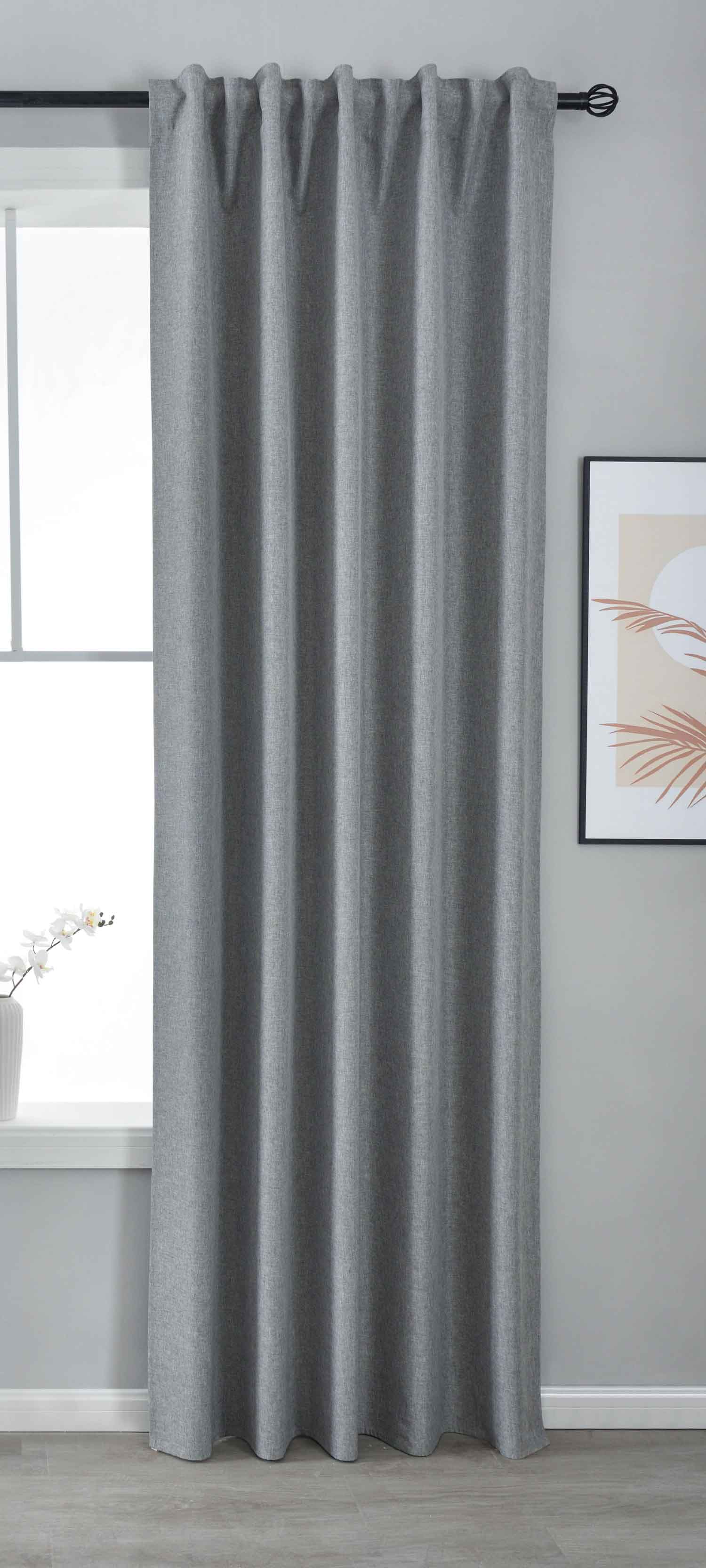 Premium Verdunkelungsvorhang »BOSTON Dark« 100% Verdunkelung mit Multibandaufhängung 2023600 Grau HxB 245x140 cm Vorhang 2023600grau | Gardinenbox.de