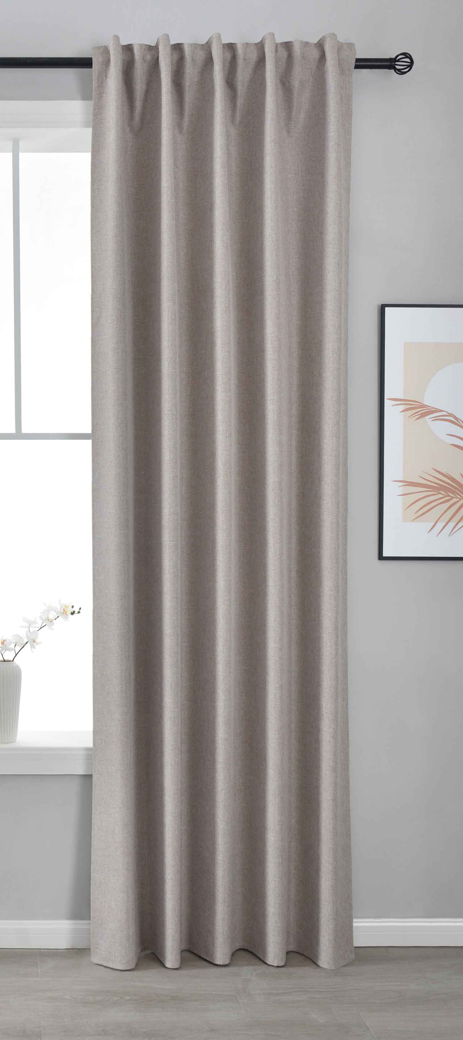 Premium Verdunkelungsvorhang »BOSTON Dark« 100% Verdunkelung mit Multibandaufhängung 2023600 Taupe HxB 245x140 cm Vorhang 2023600taupe_c51174c9-b9d9-44bf-9bea-eeeb462d478b | Gardinenbox.de