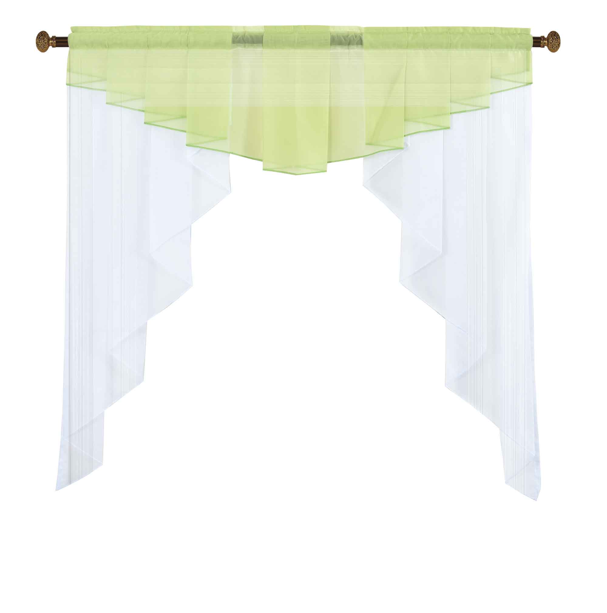 Scheibengardine »MEIßEN« M-Bogen Kurzgardine Tunneldurchzug Universalband 2023700 Scheibengardine 2023700_apfelgruen | Gardinenbox.de