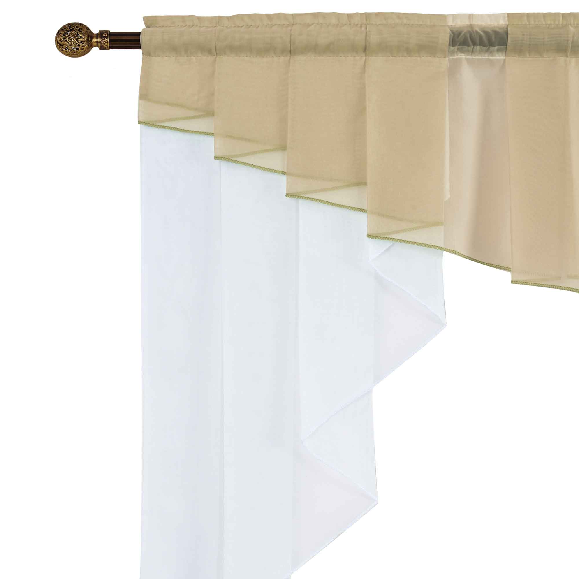 Scheibengardine »MEIßEN« M-Bogen Kurzgardine Tunneldurchzug Universalband 2023700 Scheibengardine 2023700_d1_sand | Gardinenbox.de