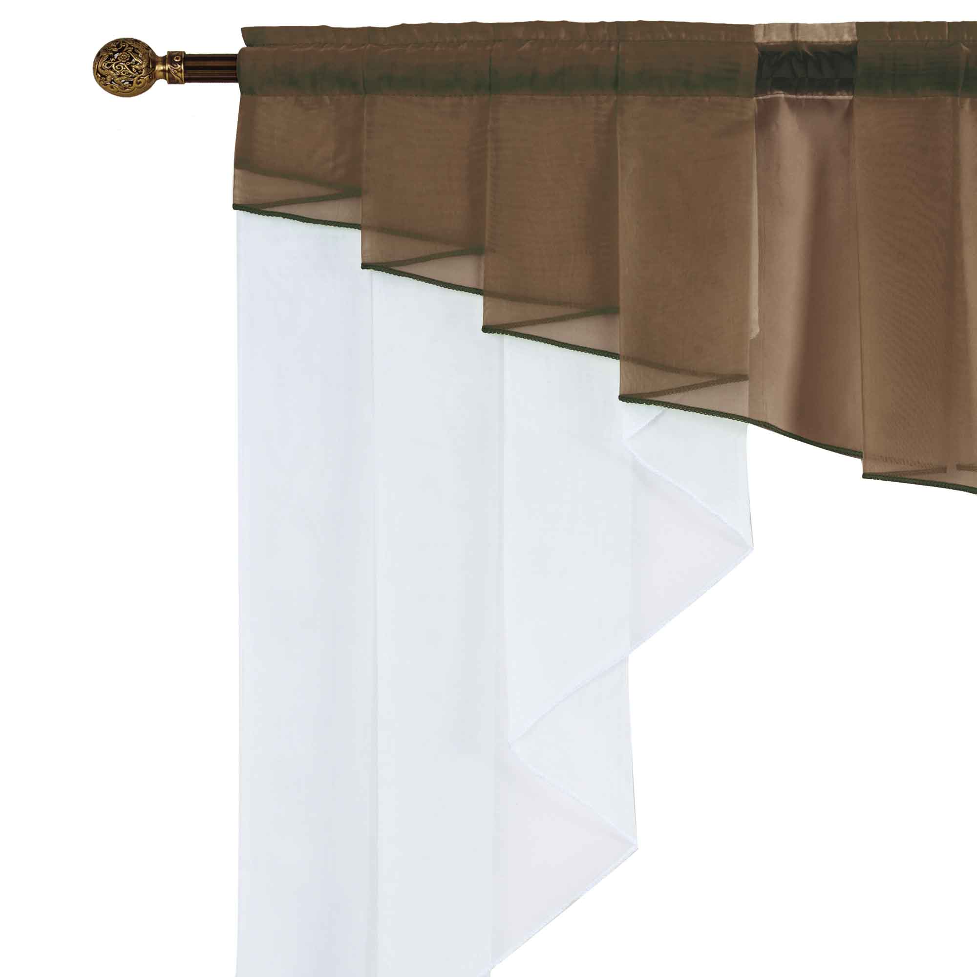 Scheibengardine »MEIßEN« M-Bogen Kurzgardine Tunneldurchzug Universalband 2023700 Scheibengardine 2023700_d1_taupe | Gardinenbox.de