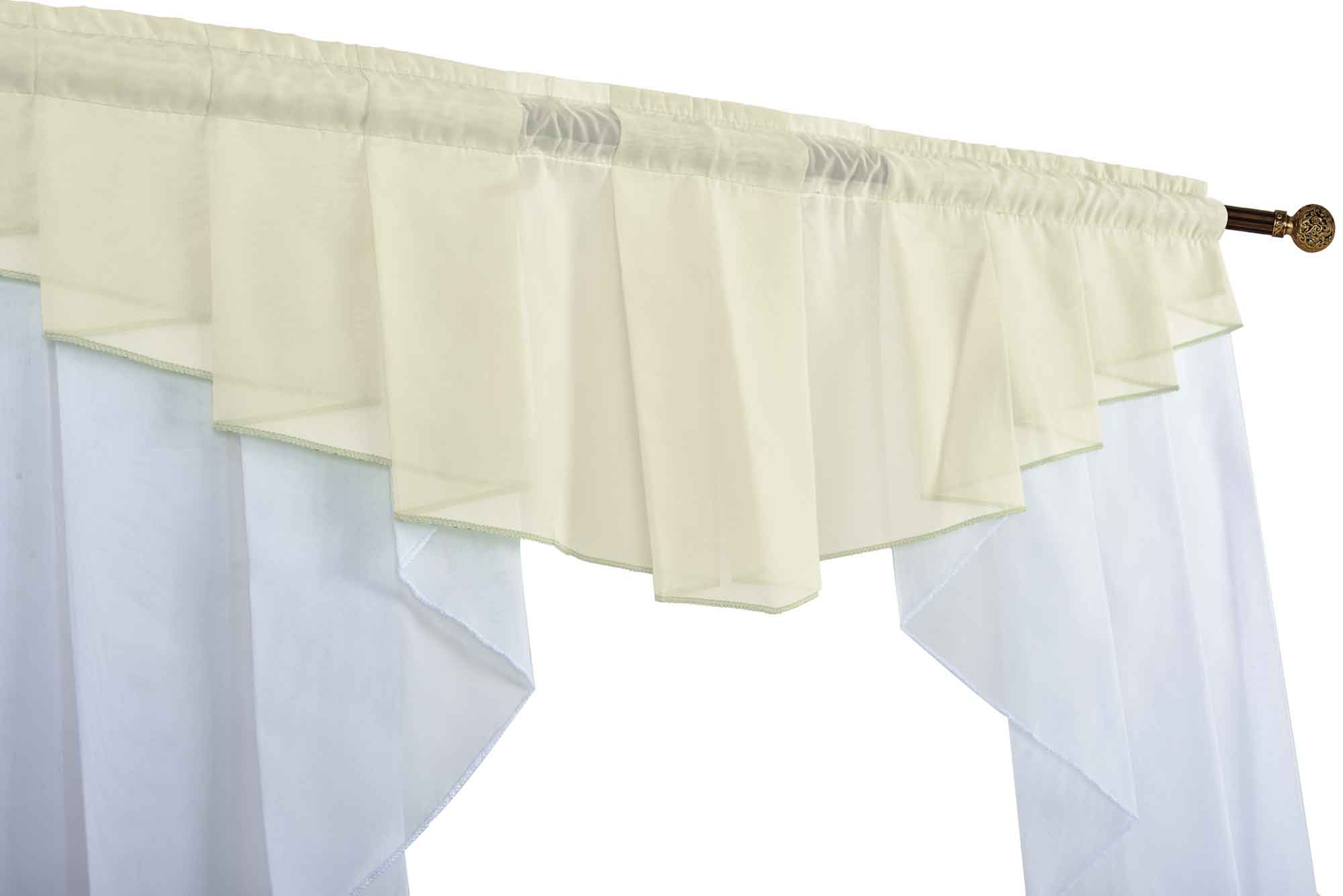 Scheibengardine »MEIßEN« M-Bogen Kurzgardine Tunneldurchzug Universalband 2023700 Scheibengardine 2023700_d2_creme | Gardinenbox.de