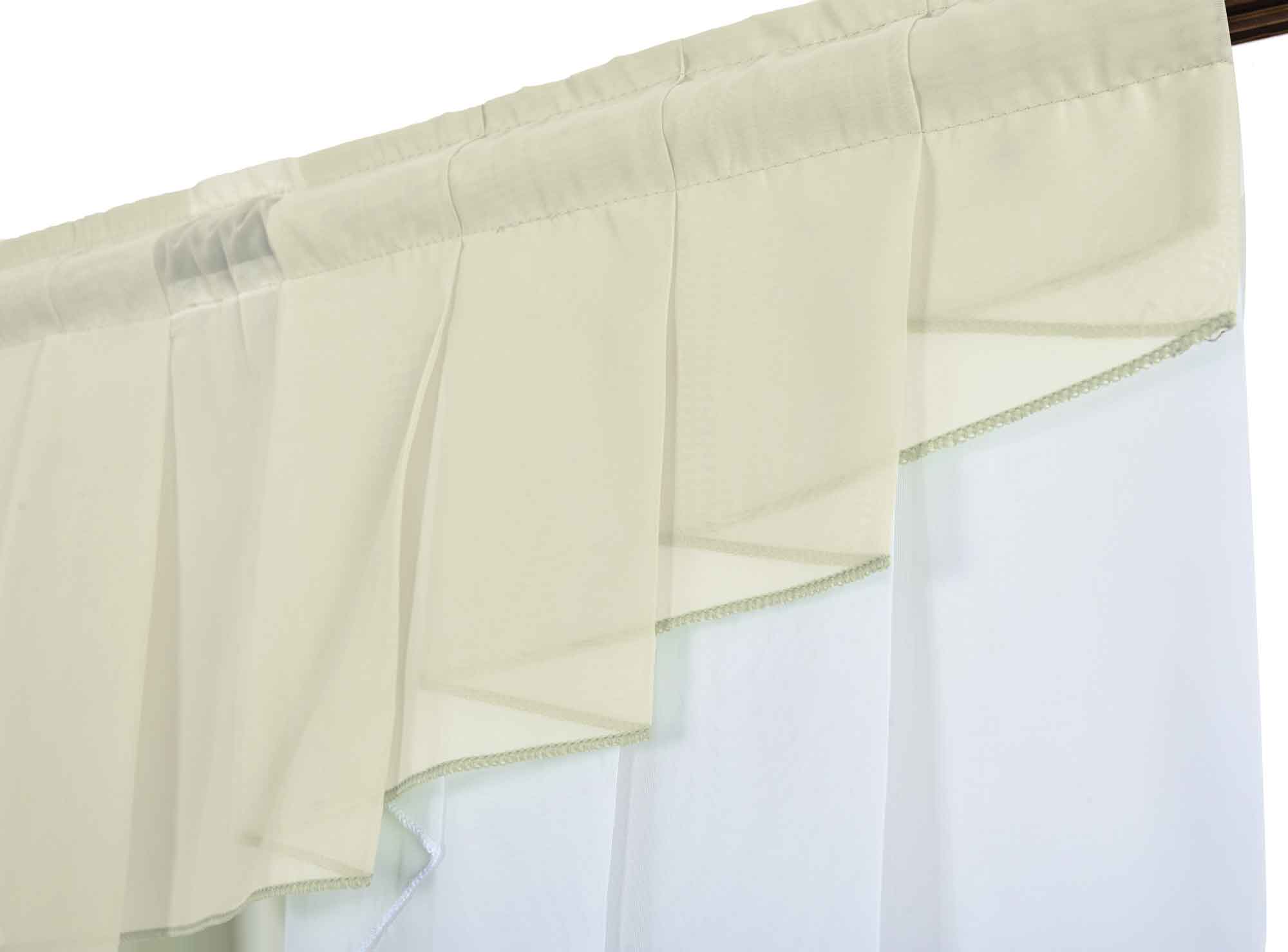 Scheibengardine »MEIßEN« M-Bogen Kurzgardine Tunneldurchzug Universalband 2023700 Scheibengardine 2023700_d4_creme | Gardinenbox.de