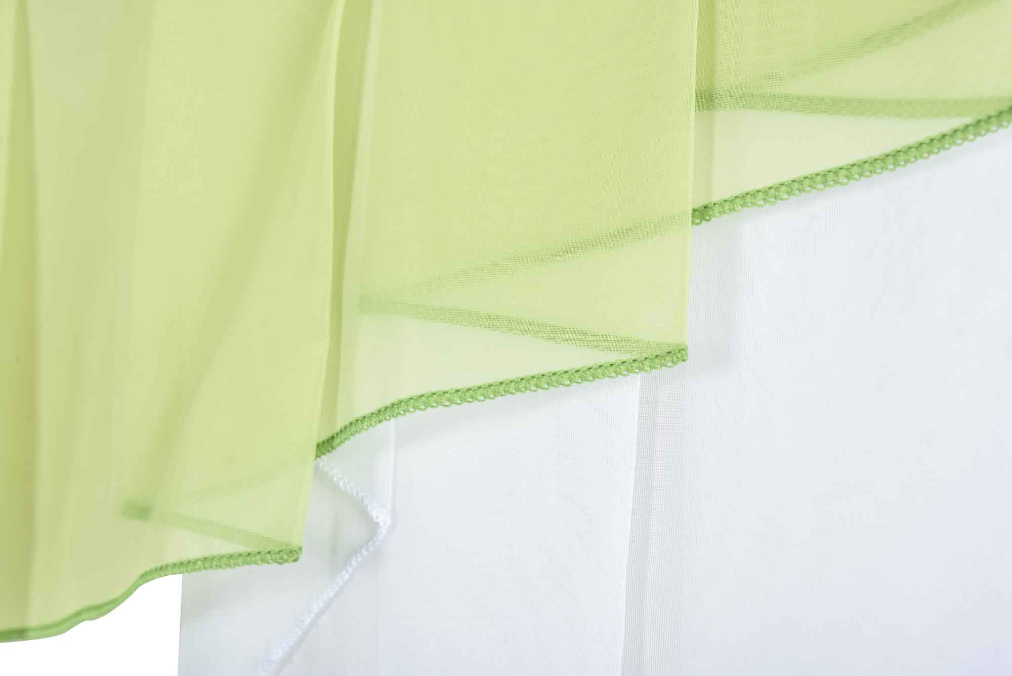 Scheibengardine »MEIßEN« M-Bogen Kurzgardine Tunneldurchzug Universalband 2023700 Scheibengardine 2023700_d5_gruen | Gardinenbox.de