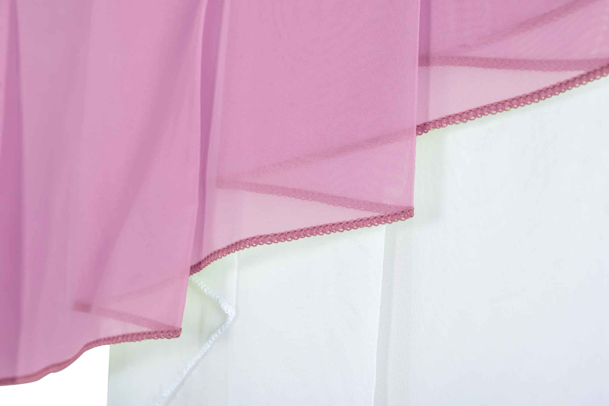 Scheibengardine »MEIßEN« M-Bogen Kurzgardine Tunneldurchzug Universalband 2023700 Scheibengardine 2023700_d5_rosa | Gardinenbox.de