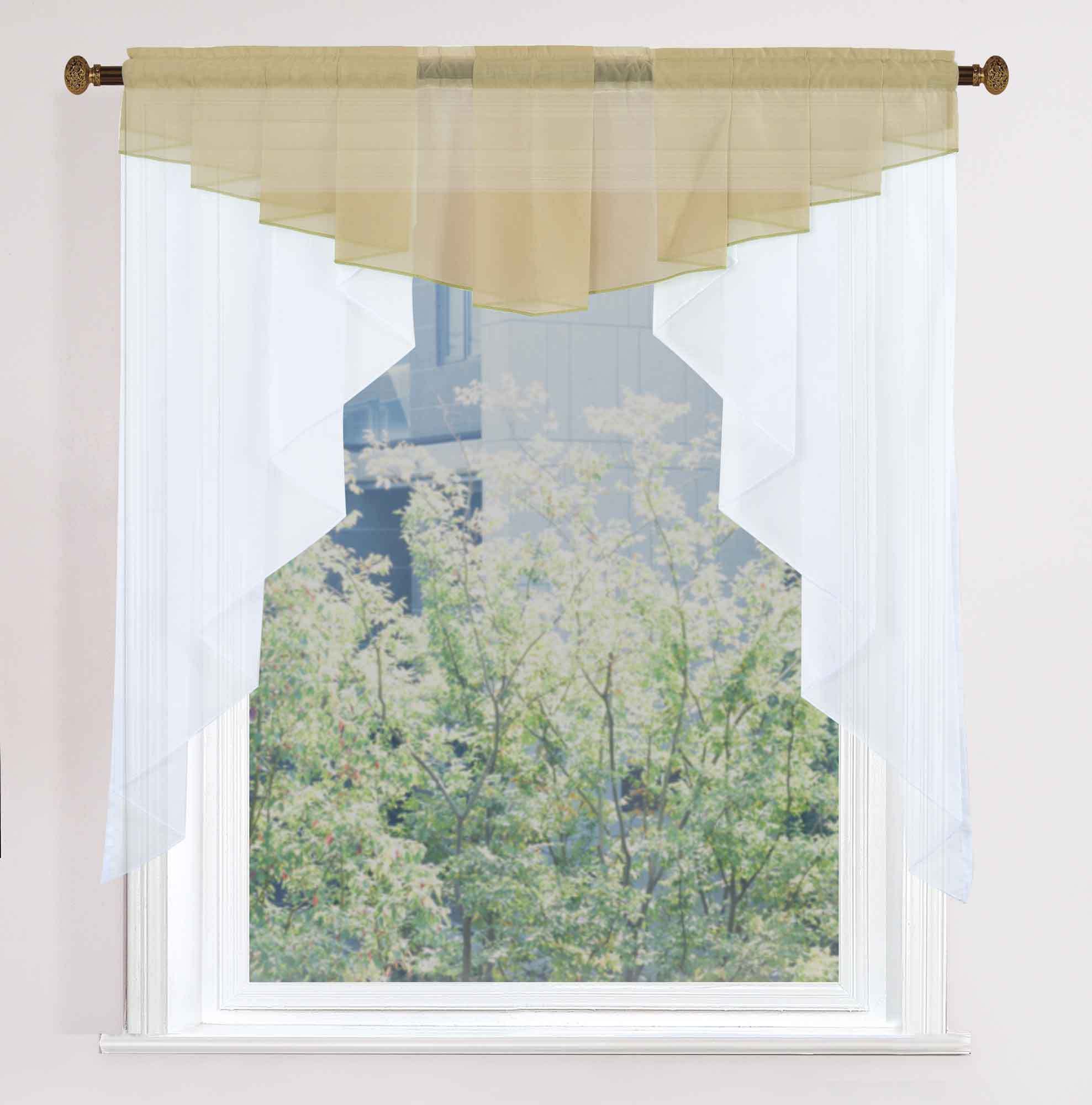 Scheibengardine »MEIßEN« M-Bogen Kurzgardine Tunneldurchzug Universalband 2023700 Sand Scheibengardine 2023700sand | Gardinenbox.de