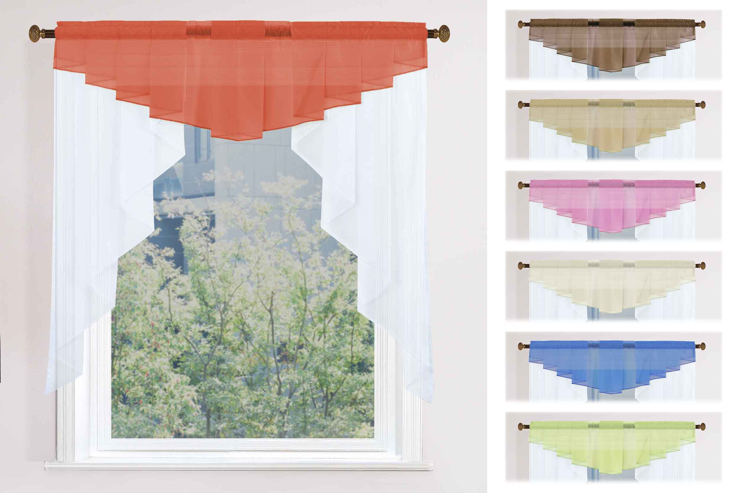 Scheibengardine »MEIßEN« M-Bogen Kurzgardine Tunneldurchzug Universalband 2023700 Scheibengardine 2023700var | Gardinenbox.de