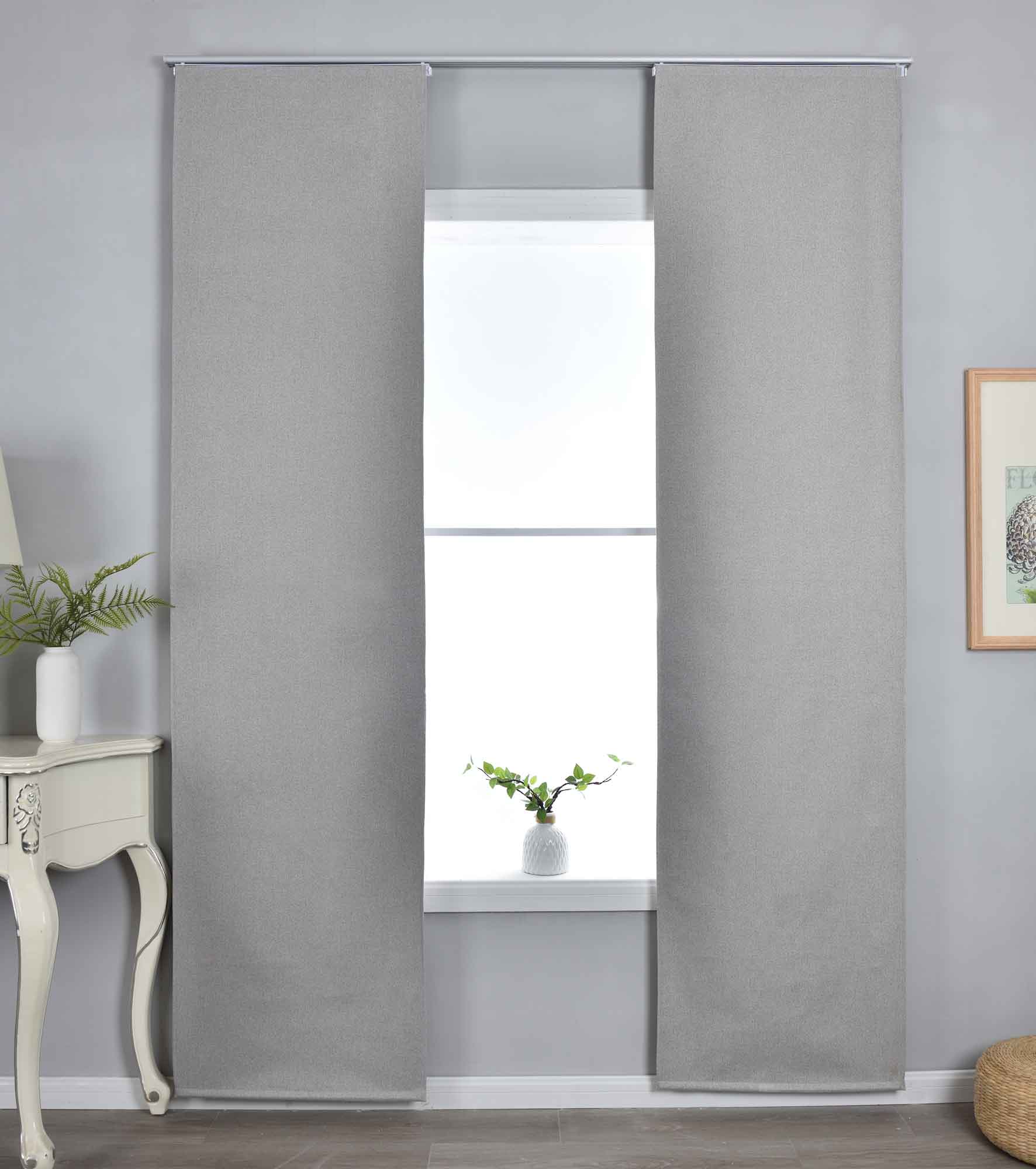 2er Set Flächenvorhänge mit Paneelwagen 100% Verdunkelung Blackout »München Dark« Paneelwagen Dreischichtige Bindung 202410P-2 Schiebegardine 202410P-2sand_f7fd601e-5973-4a1c-bd8b-d06a8254f5e7 | Gardinenbox.de