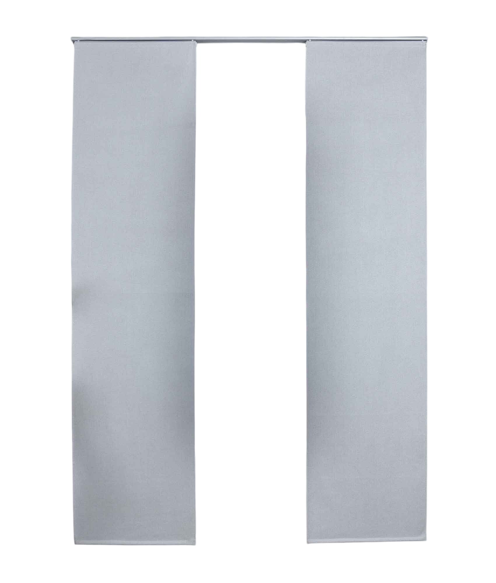 2er Set Flächenvorhänge mit Paneelwagen 100% Verdunkelung Blackout »München Dark« Paneelwagen Dreischichtige Bindung 202410P-2 Schiebegardine 202410P-2stein-crop | Gardinenbox.de