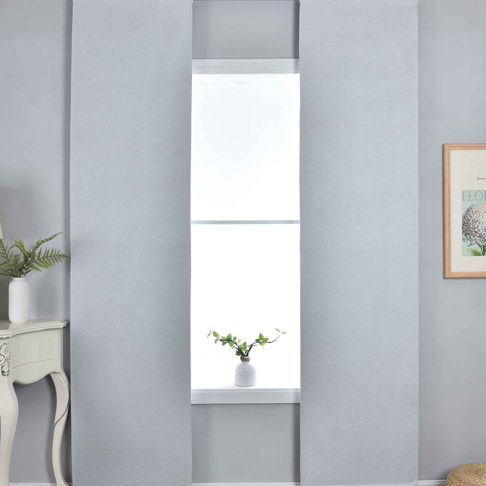 2er Set Flächenvorhänge mit Paneelwagen 100% Verdunkelung Blackout »München Dark« Paneelwagen Dreischichtige Bindung 202410P-2 Stein Schiebegardine 202410P-2stein_92dbdae7-41e1-49f4-b06a-62088b10f7cb | Gardinenbox.de